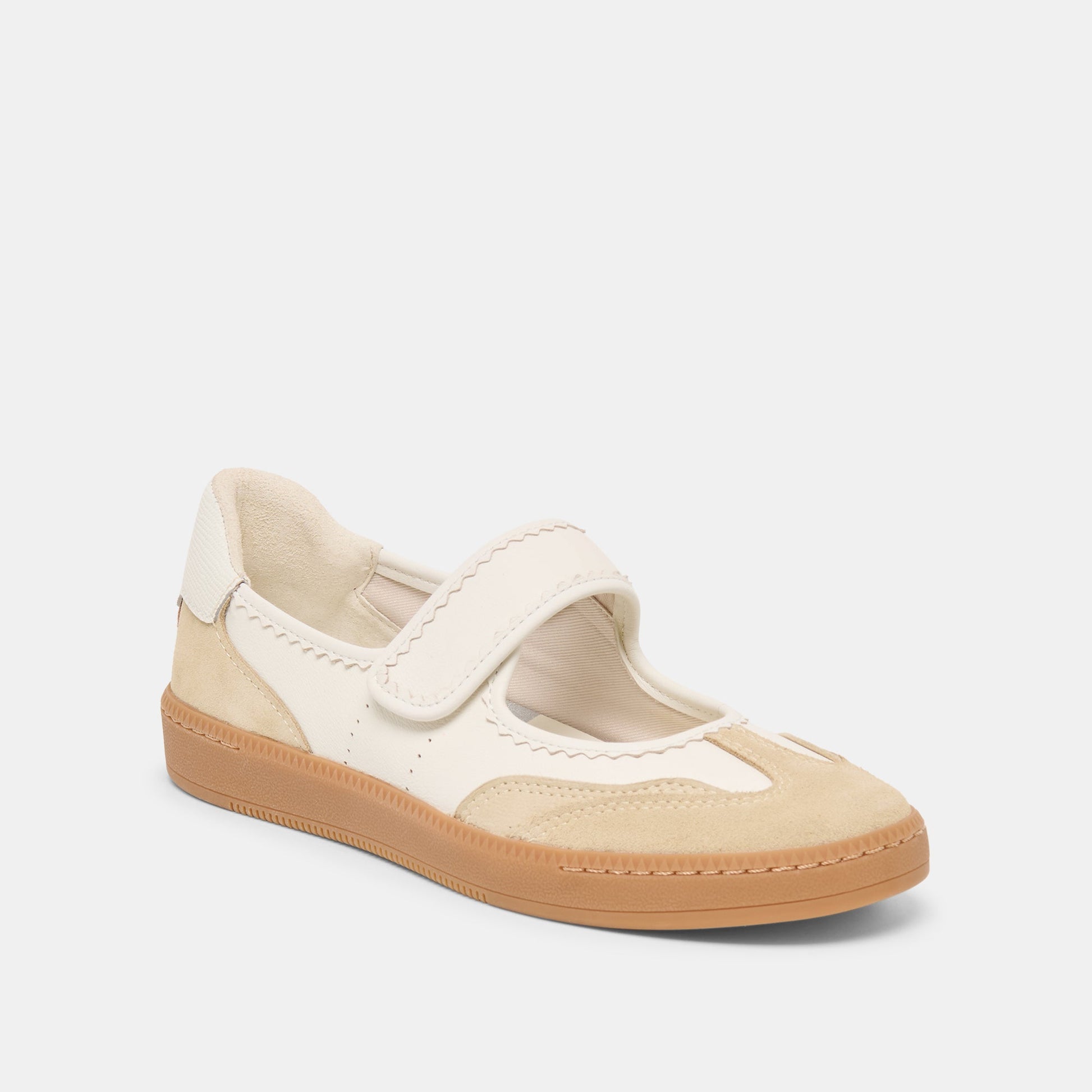 Nanet Ivory Multi Leather Sneakers