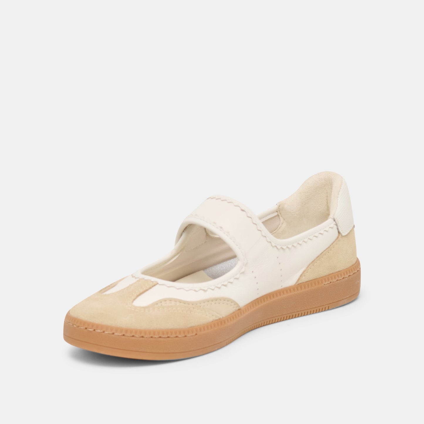 Nanet Ivory Multi Leather Sneakers
