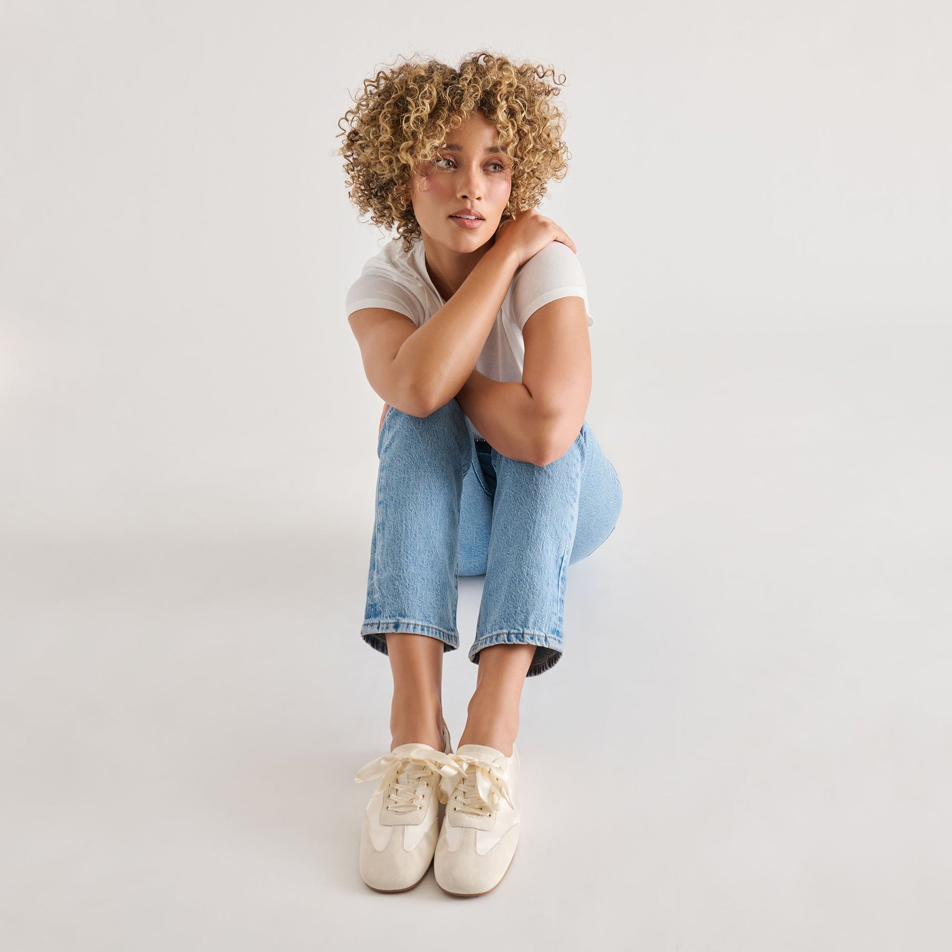 Itzy Vanilla Satin Sneakers