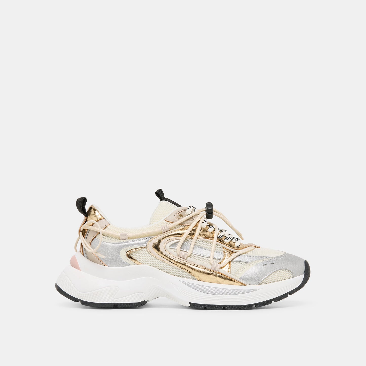Selmar Silver Gold Leather Sneakers