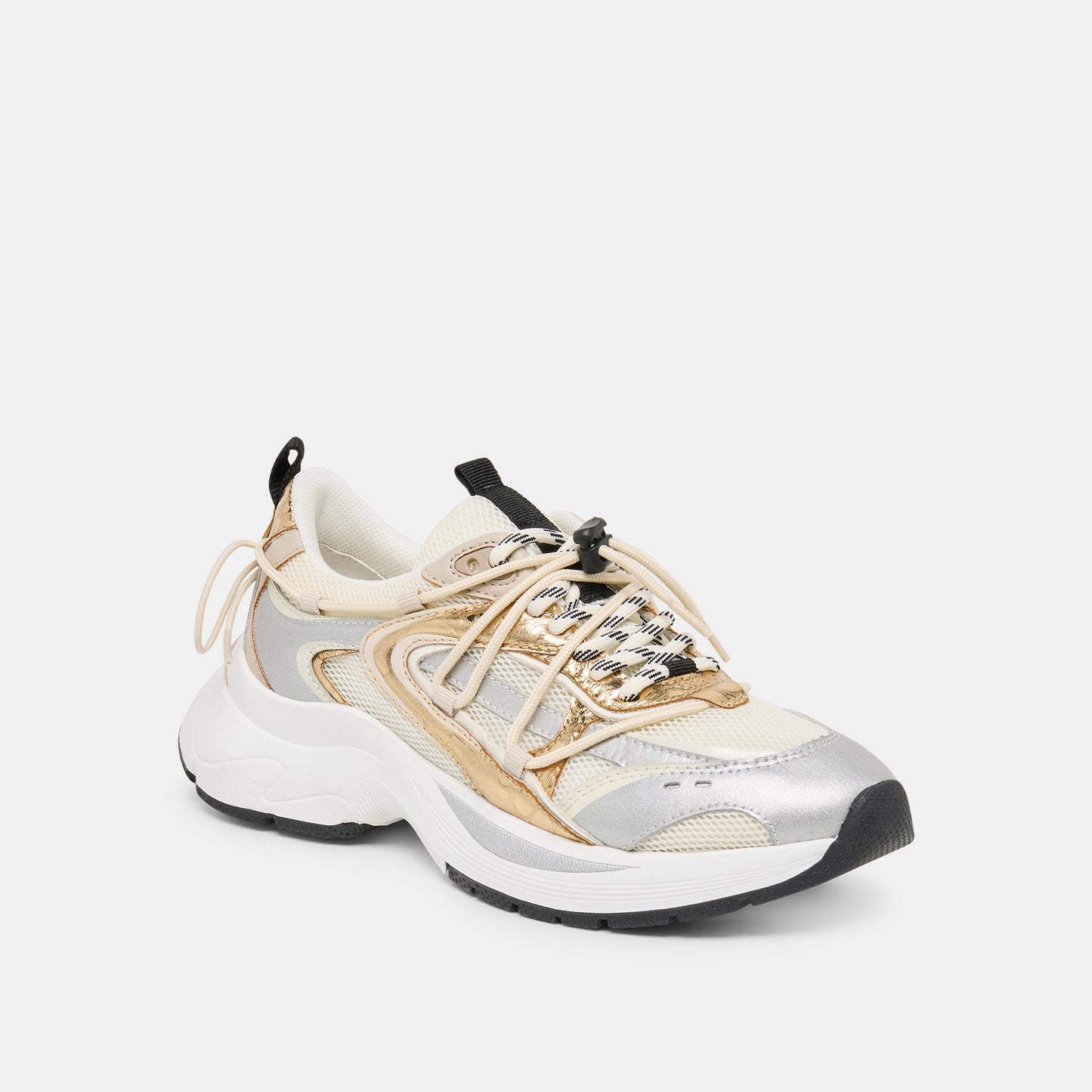 Selmar Silver Gold Leather Sneakers