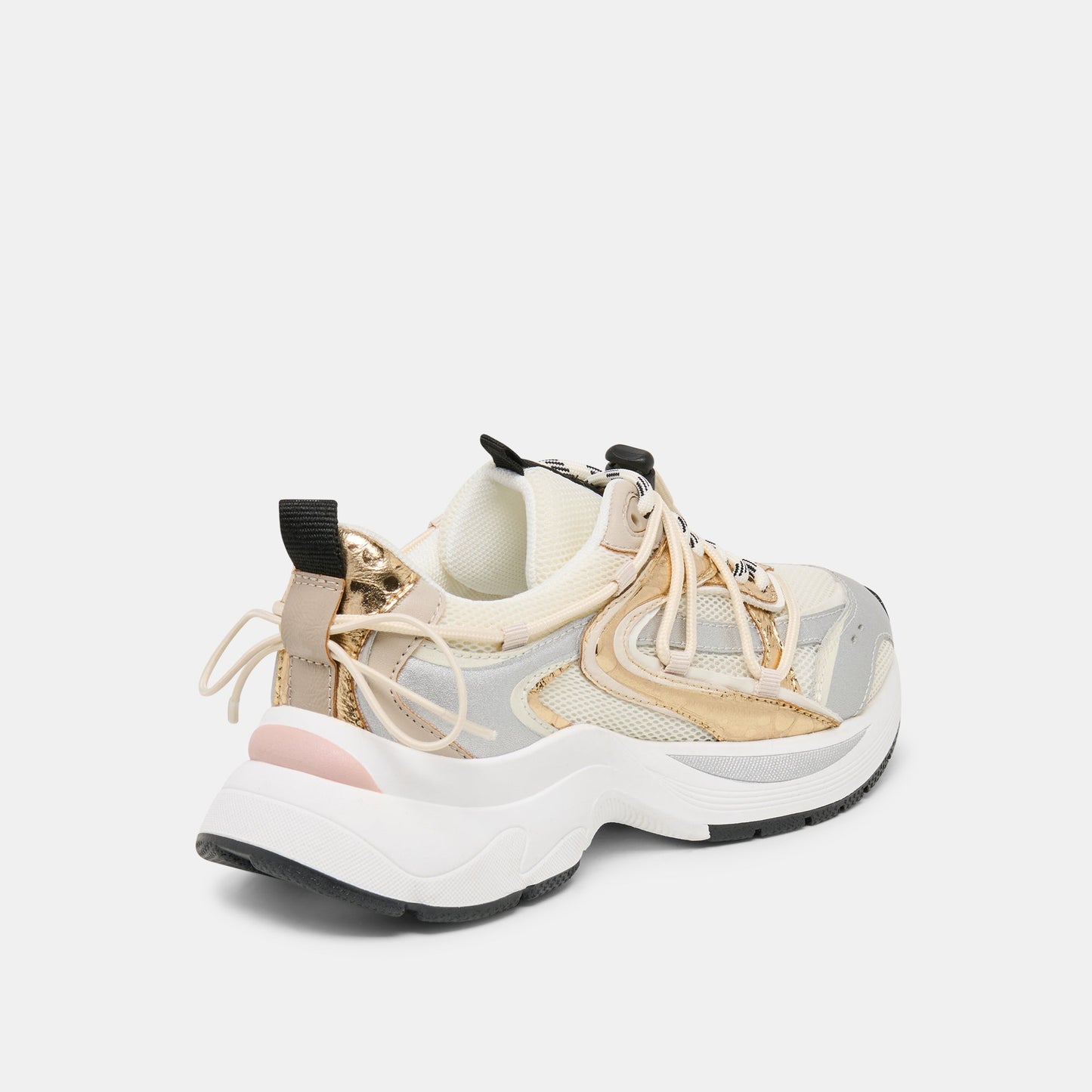 Selmar Silver Gold Leather Sneakers
