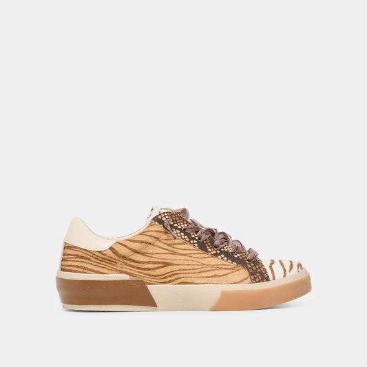 Zina Zebra Multi Calf Hair Sneakers
