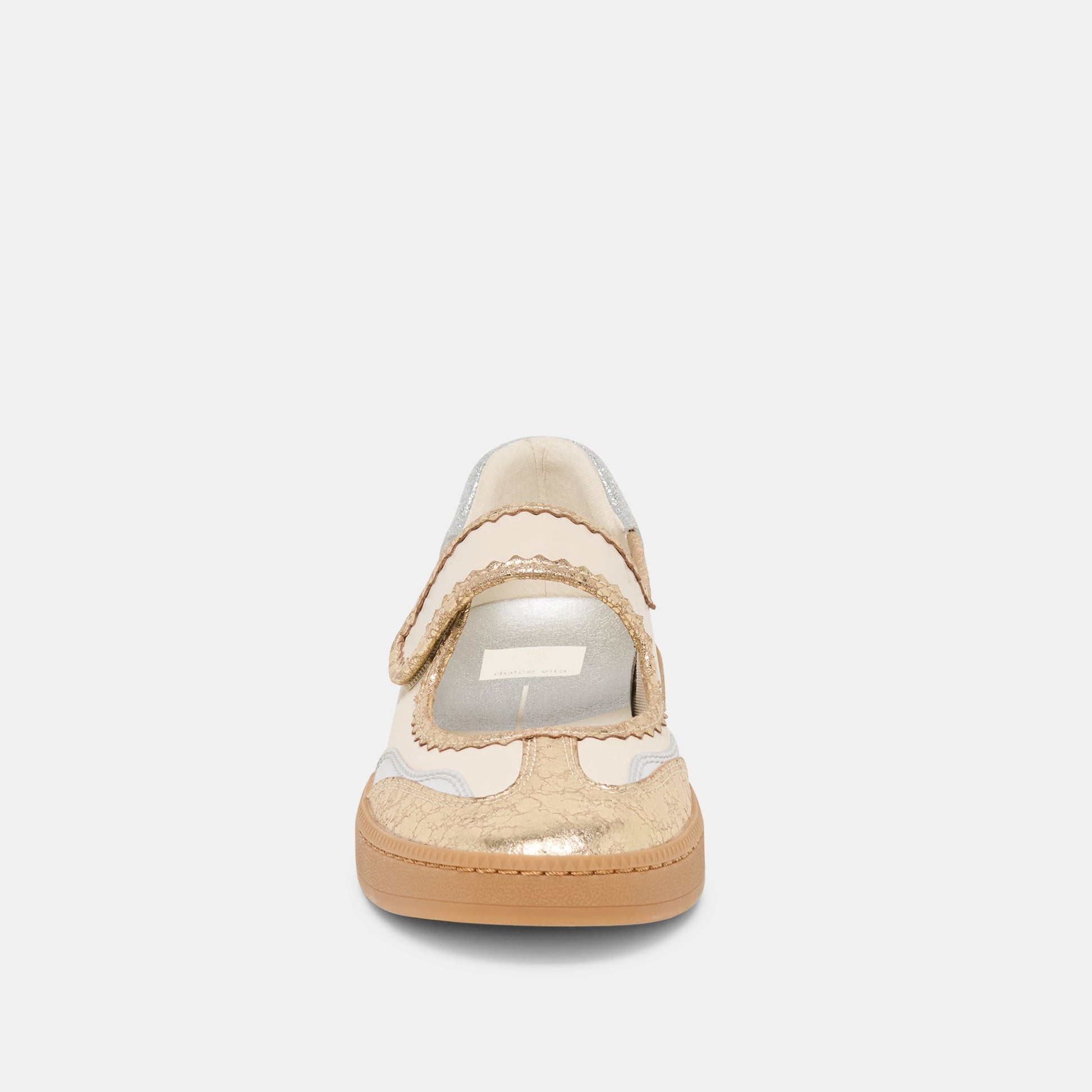 NANET Metallic Multi Leather Mary-Jane Sneakers