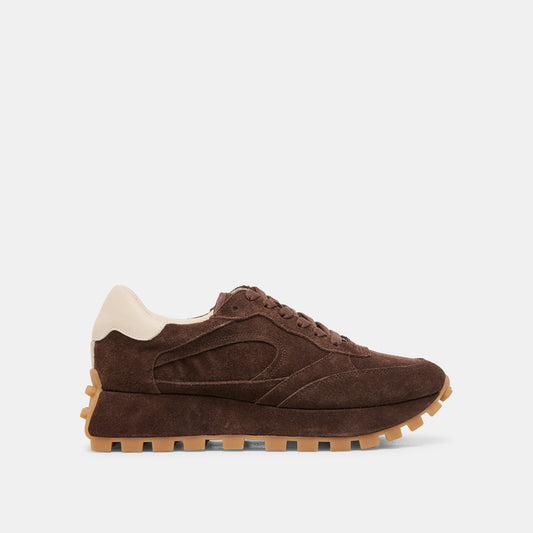 Tricia Dk Brown Suede Sneakers