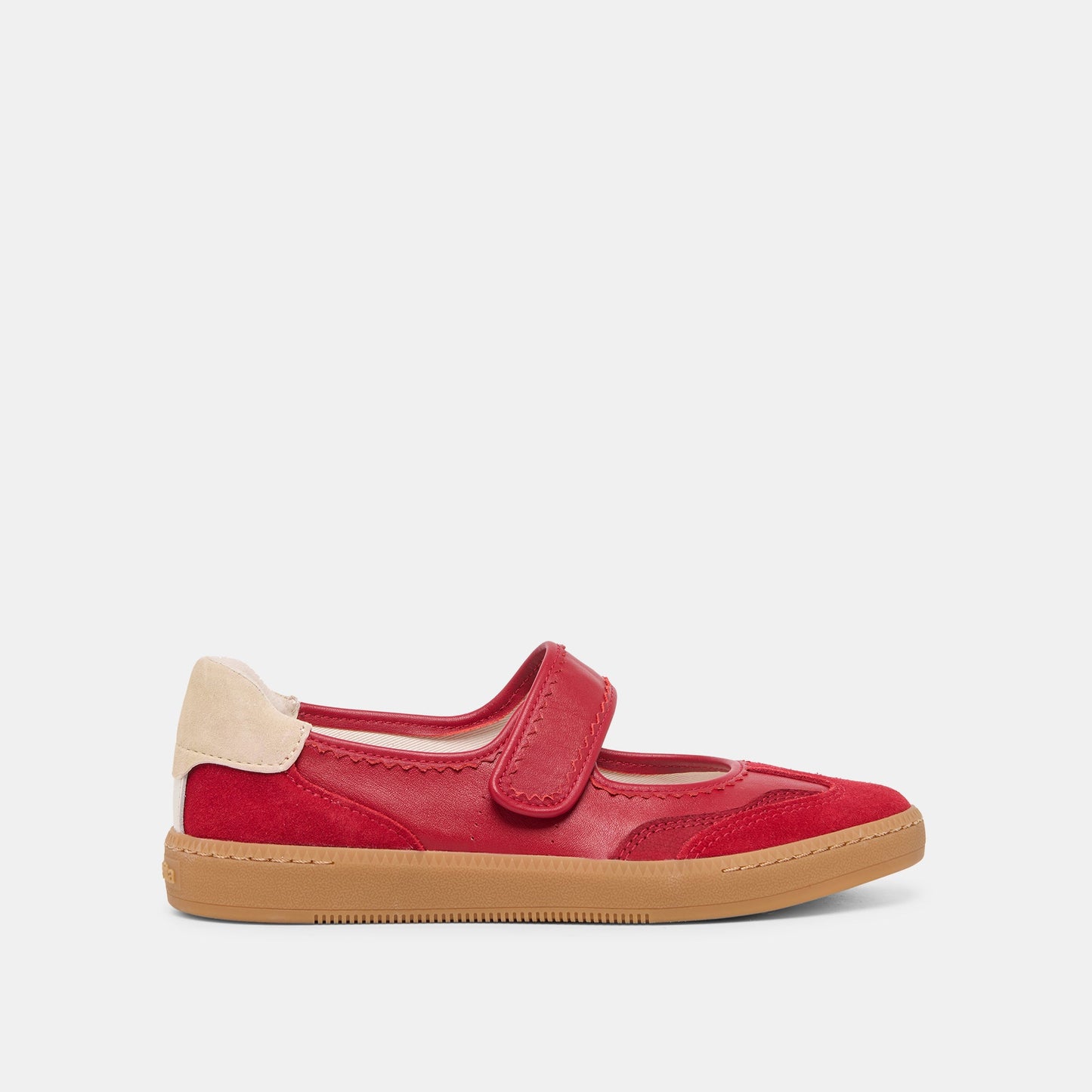 Nanet Crimson Leather Sneakers
