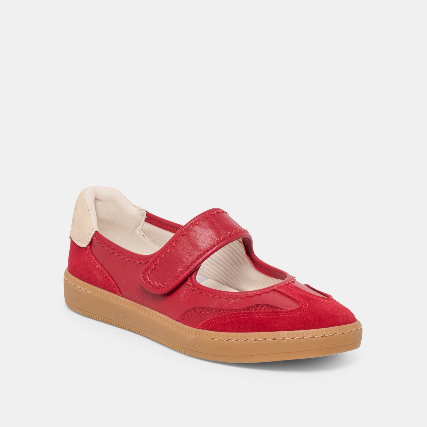 Nanet Crimson Leather Sneakers