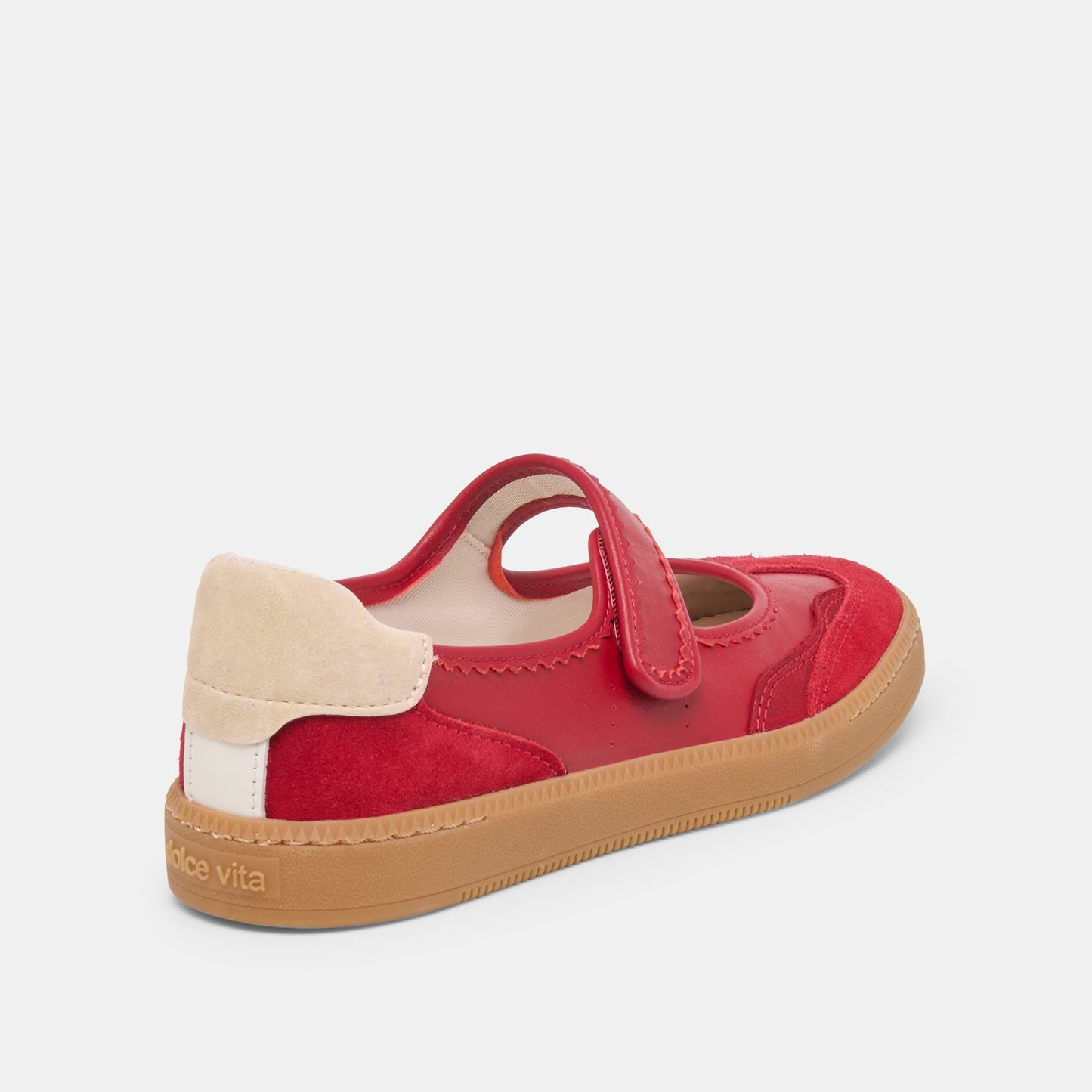 Nanet Crimson Leather Sneakers