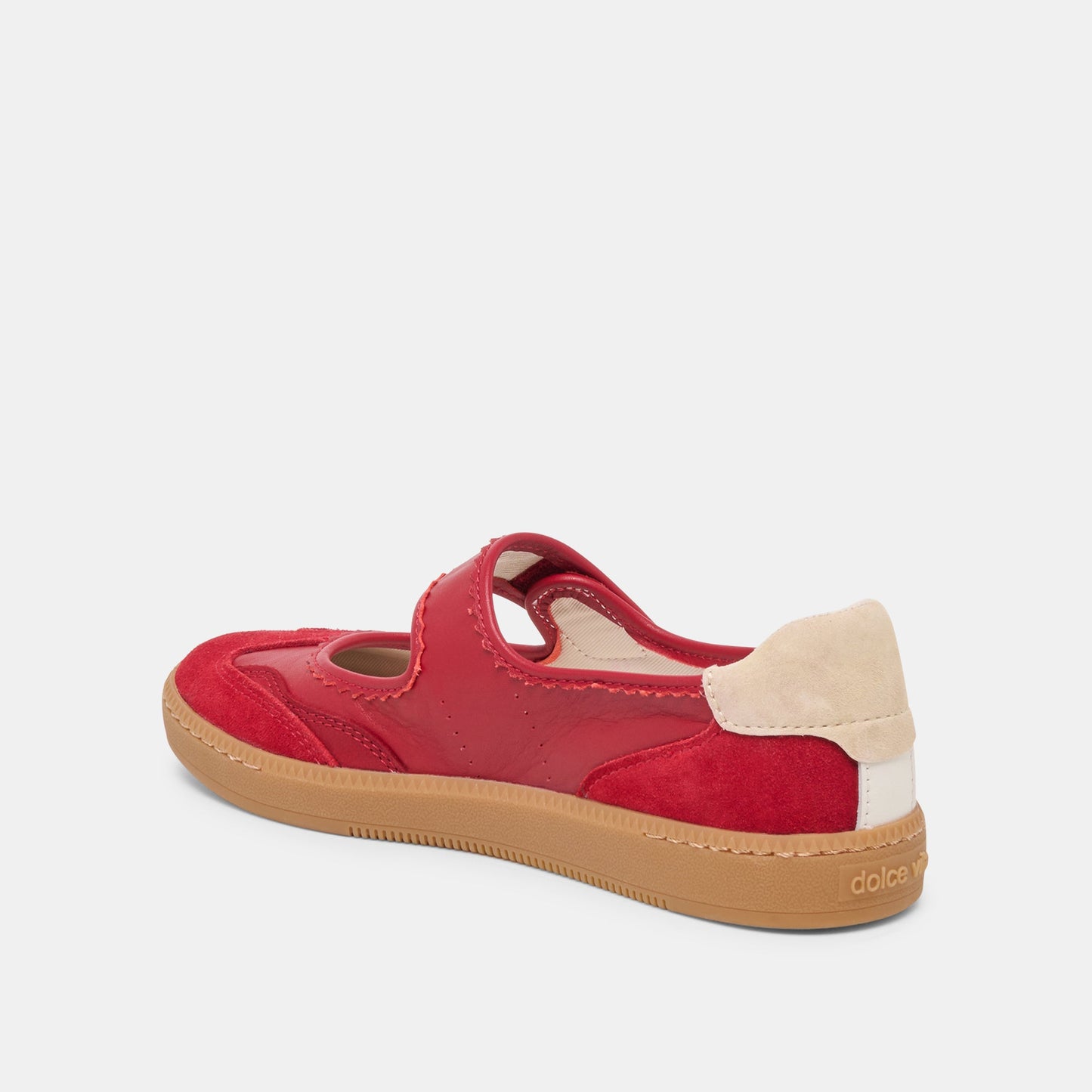 Nanet Crimson Leather Sneakers