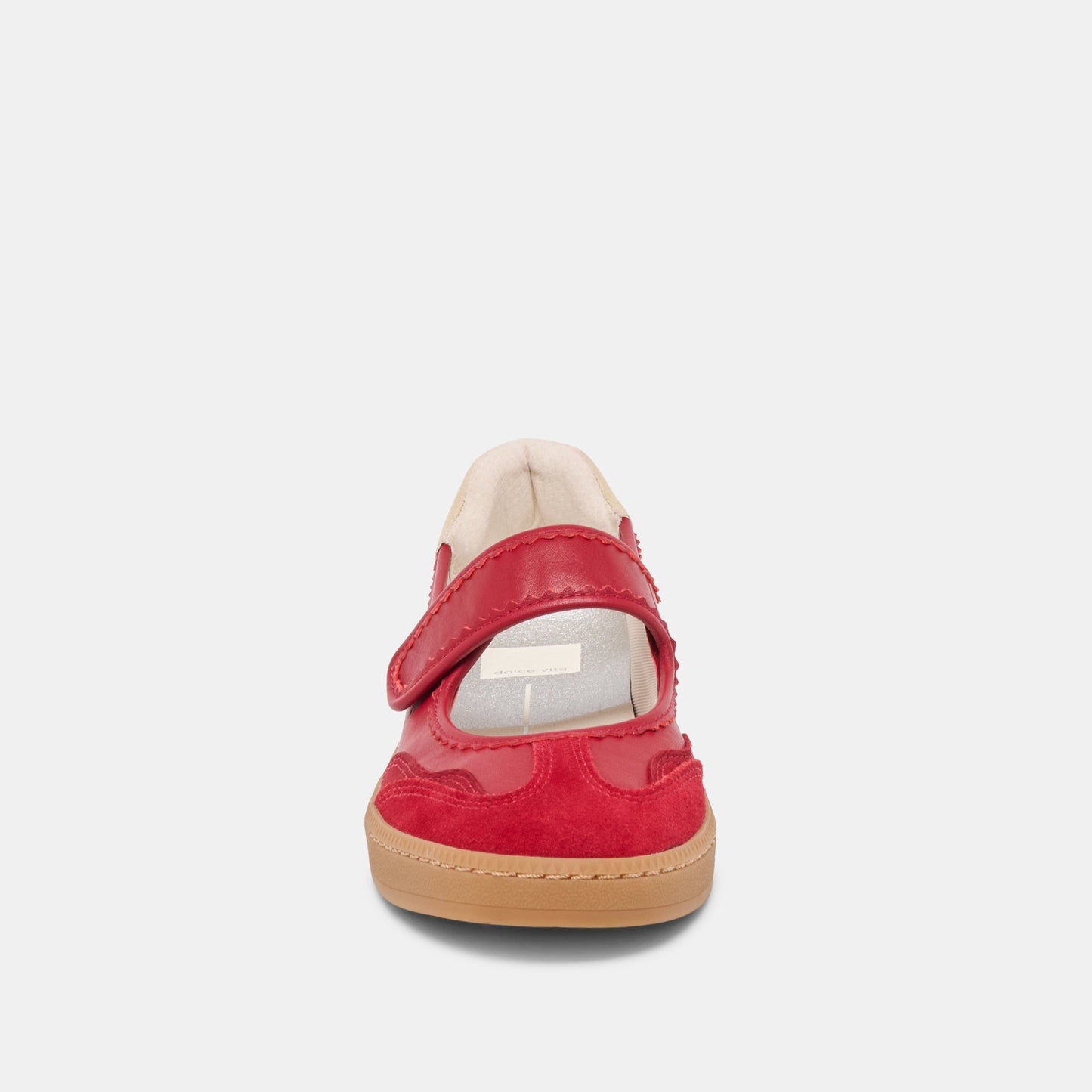 Nanet Crimson Leather Sneakers