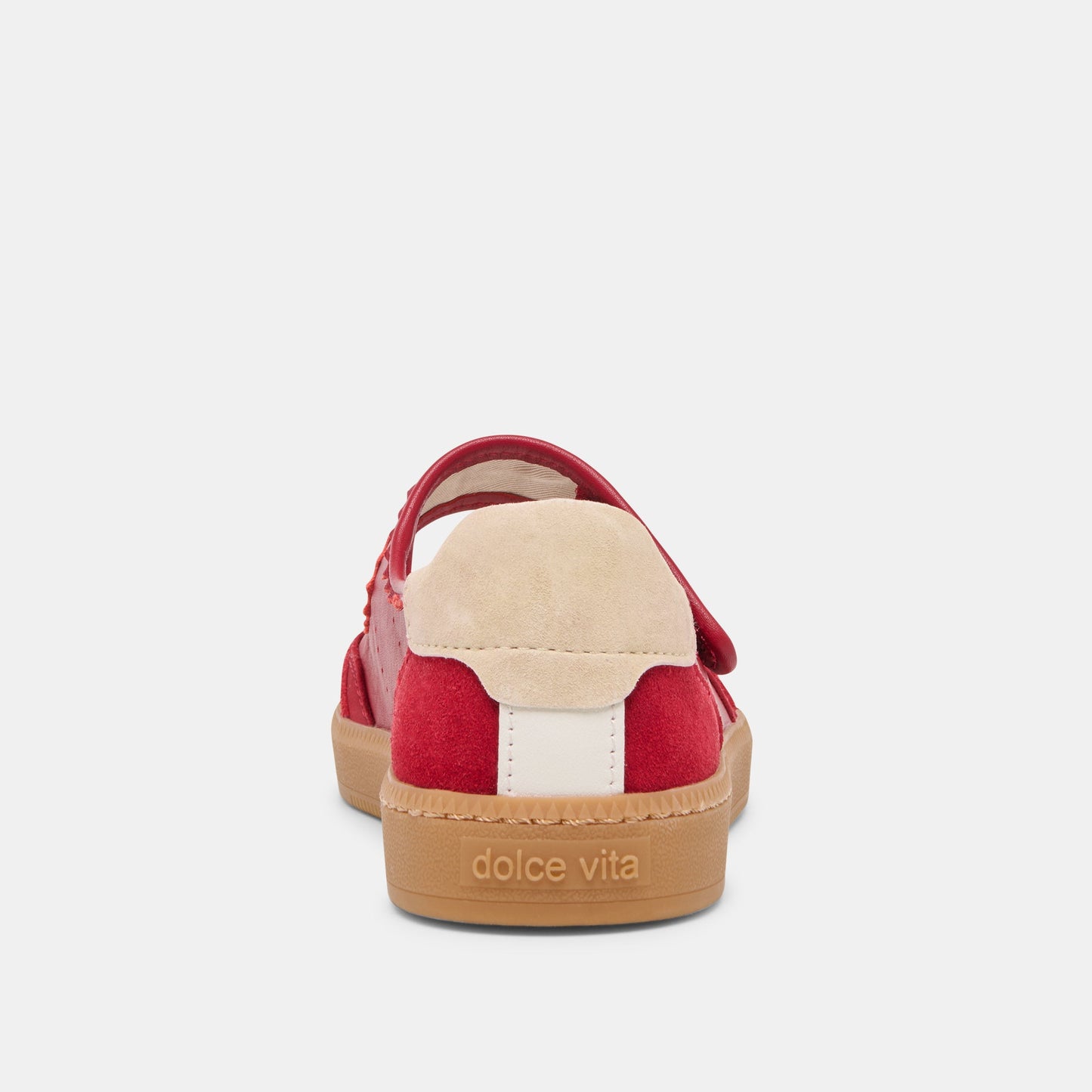 Nanet Crimson Leather Sneakers