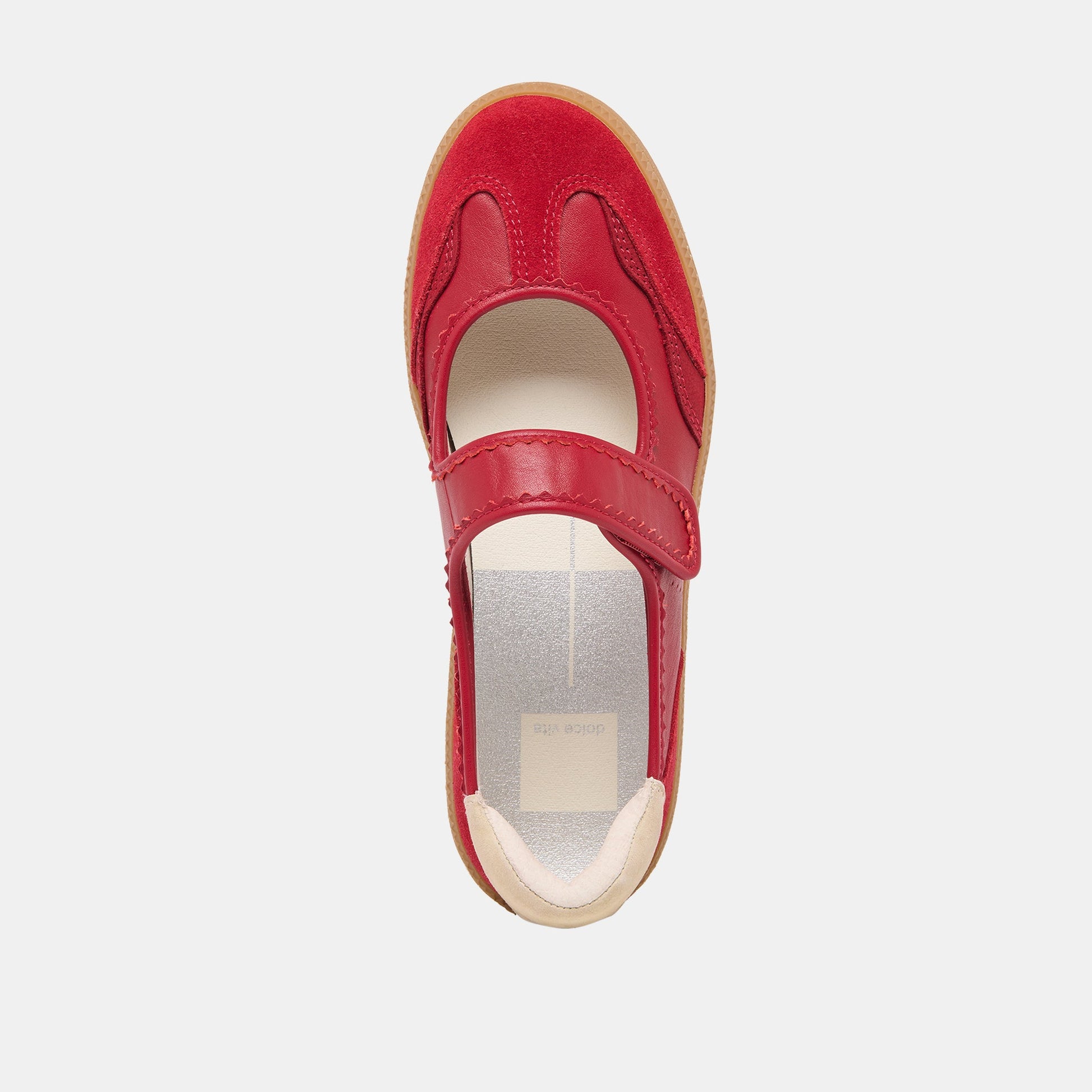 Nanet Crimson Leather Sneakers
