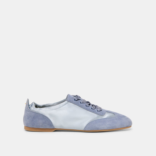 Itzy Periwinkle Satin Sneakers