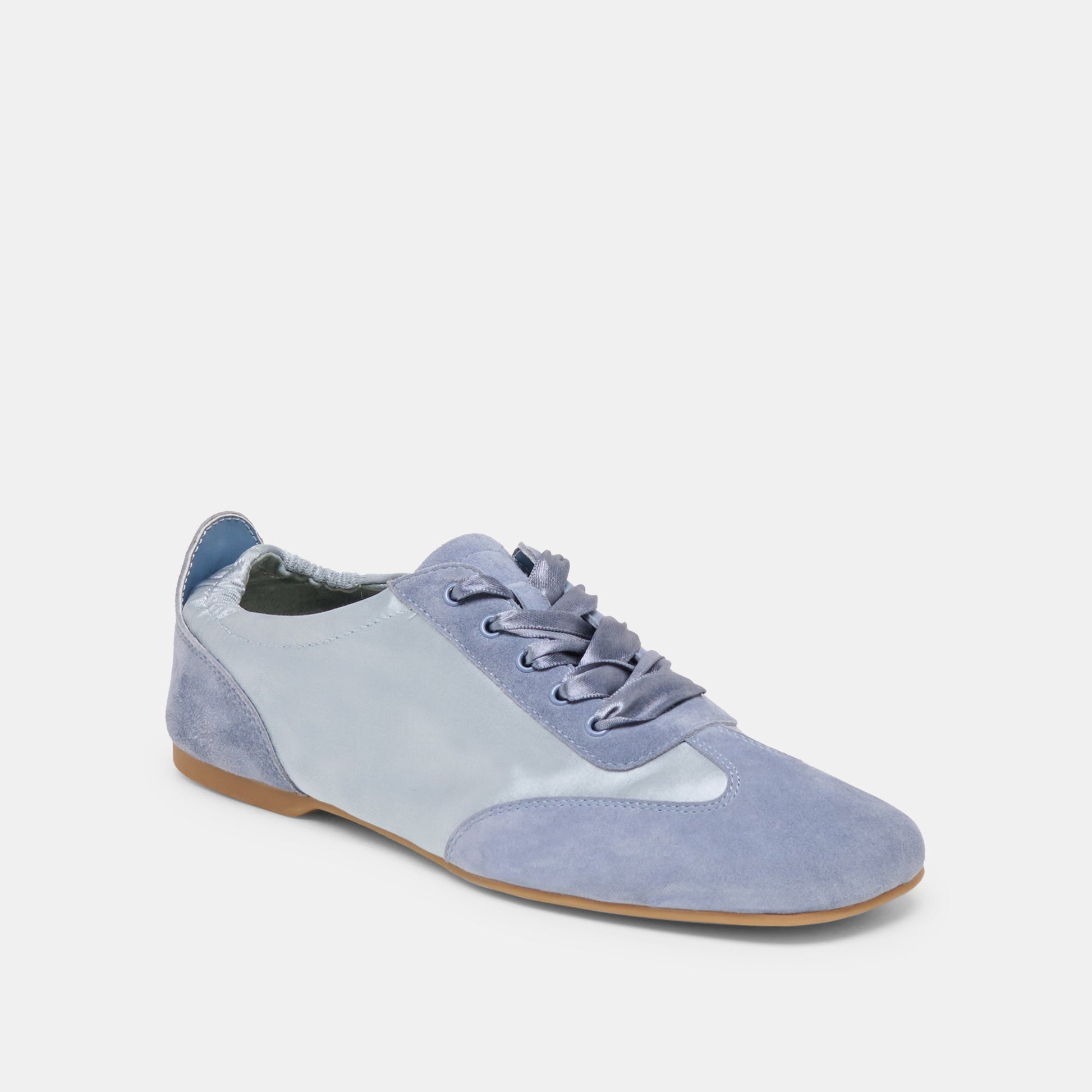 Itzy Periwinkle Satin Sneakers