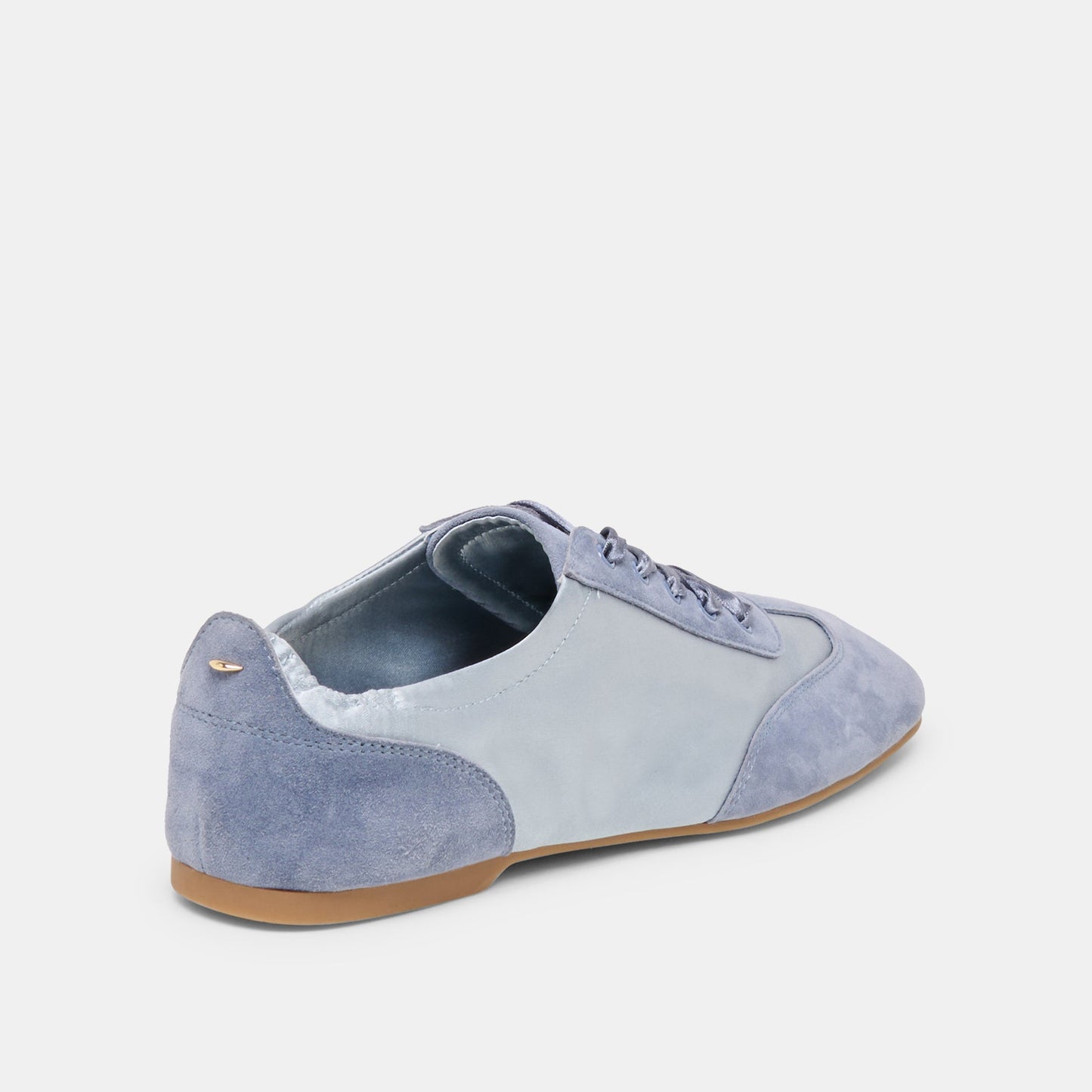 Itzy Periwinkle Satin Sneakers