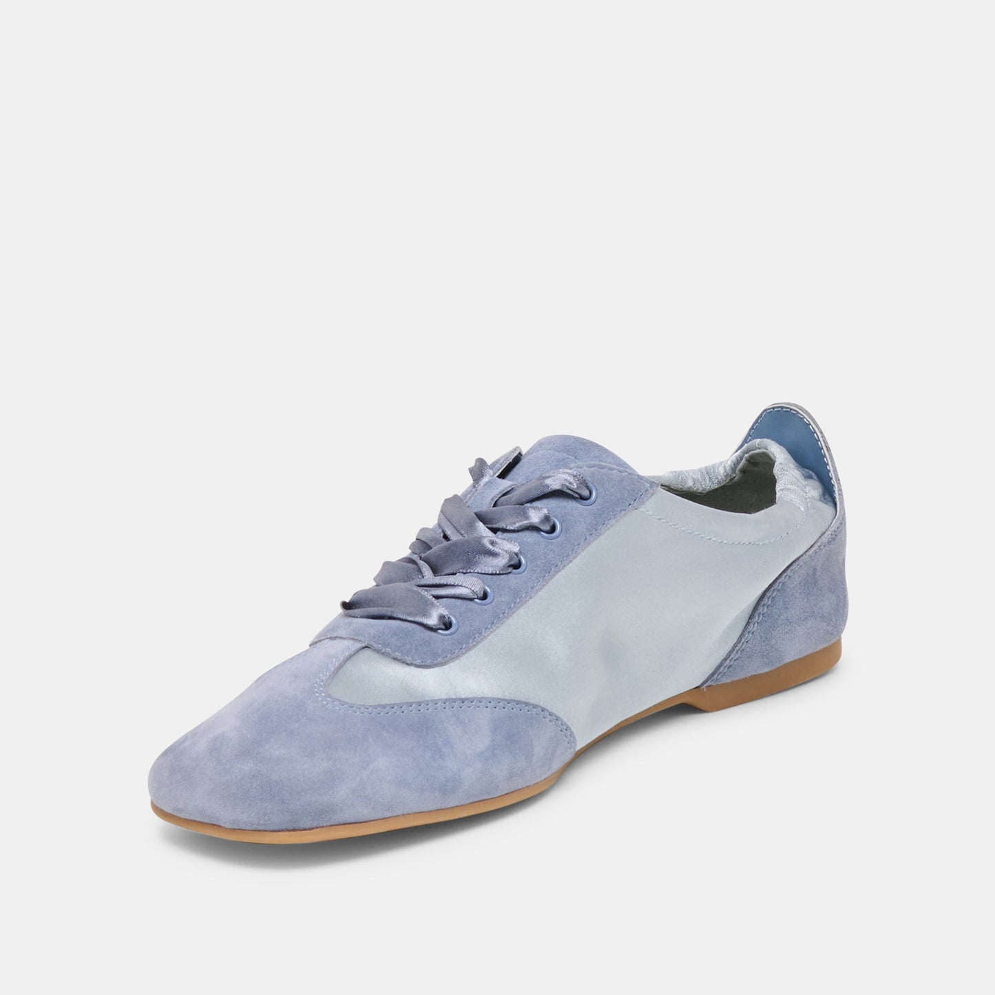 Itzy Periwinkle Satin Sneakers