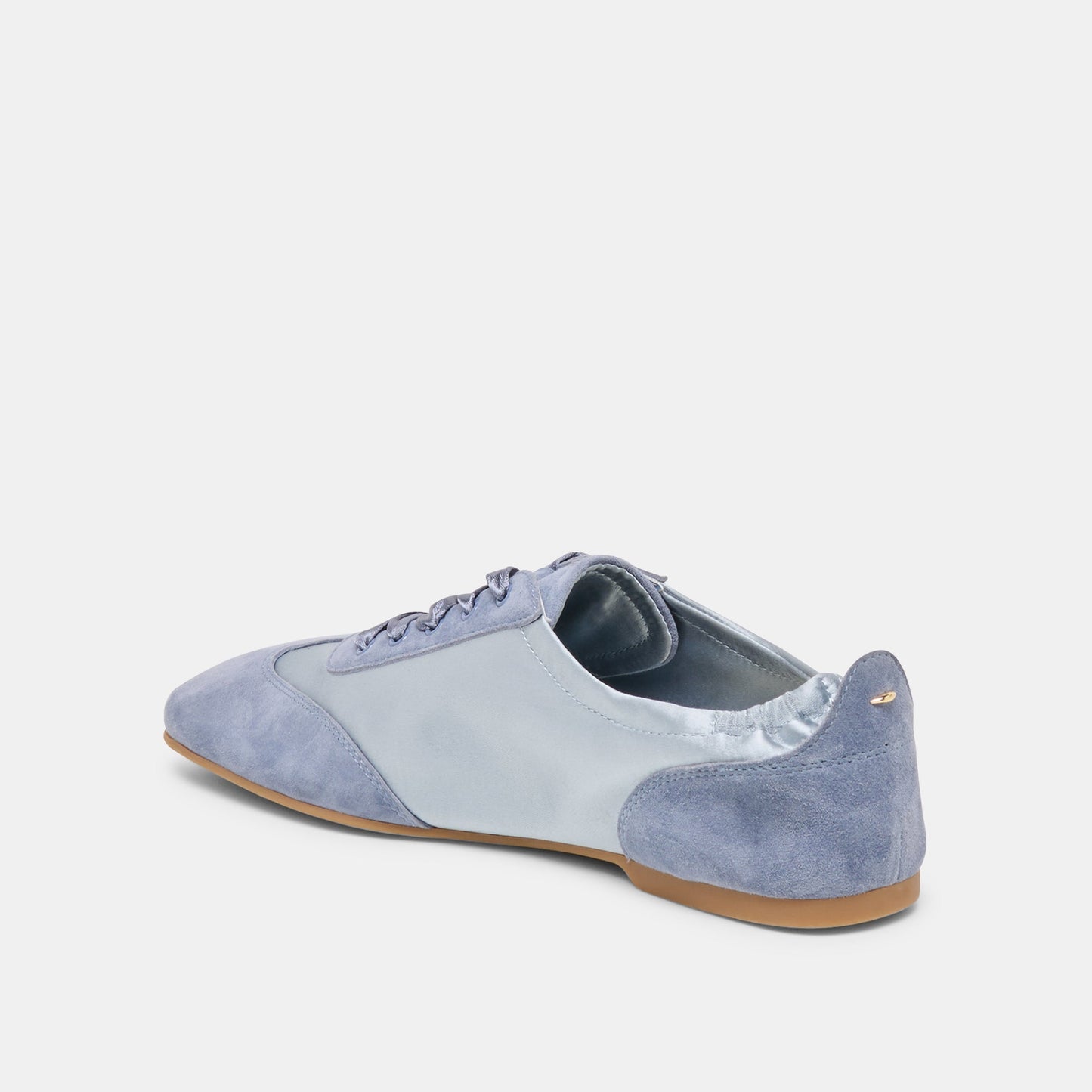 Itzy Periwinkle Satin Sneakers