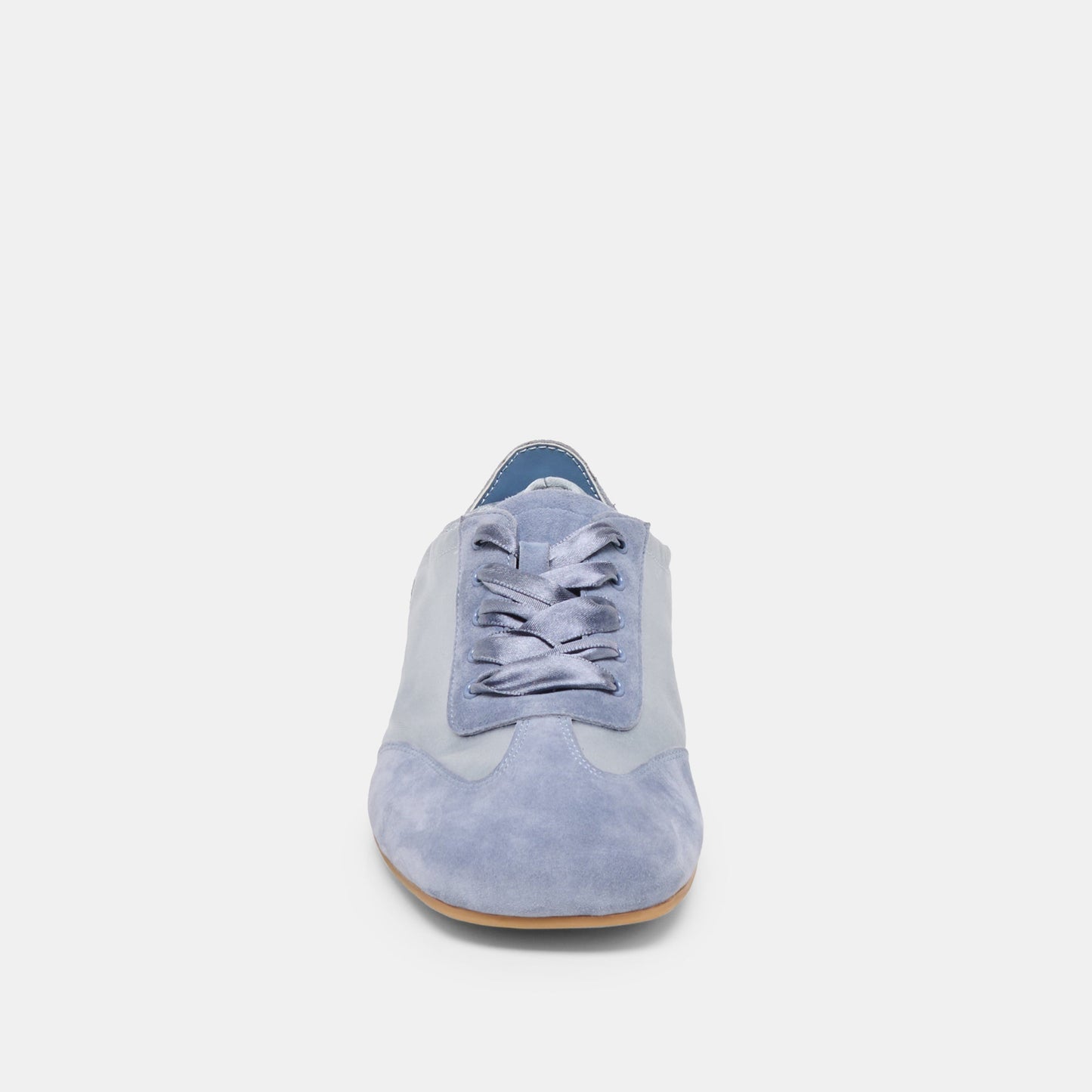 Itzy Periwinkle Satin Sneakers