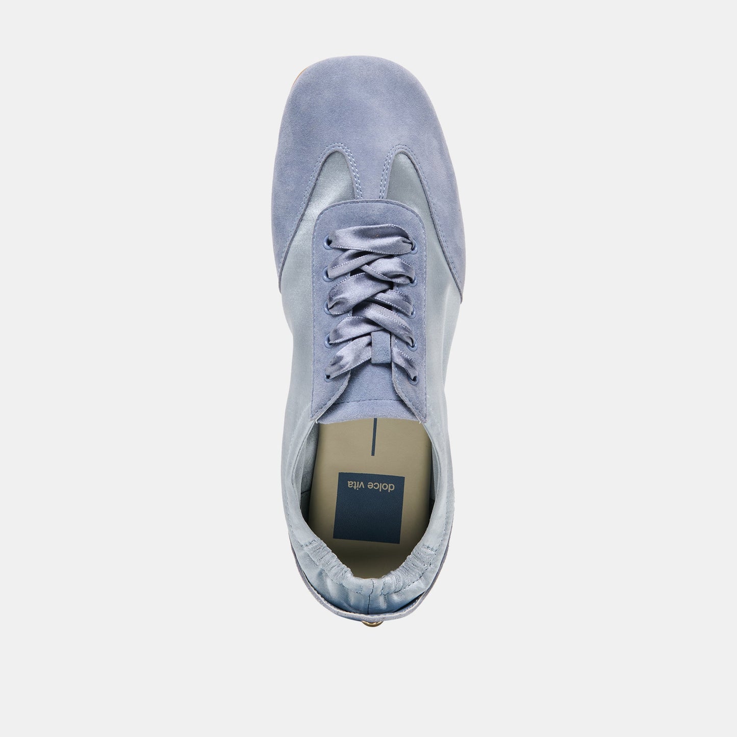 Itzy Periwinkle Satin Sneakers