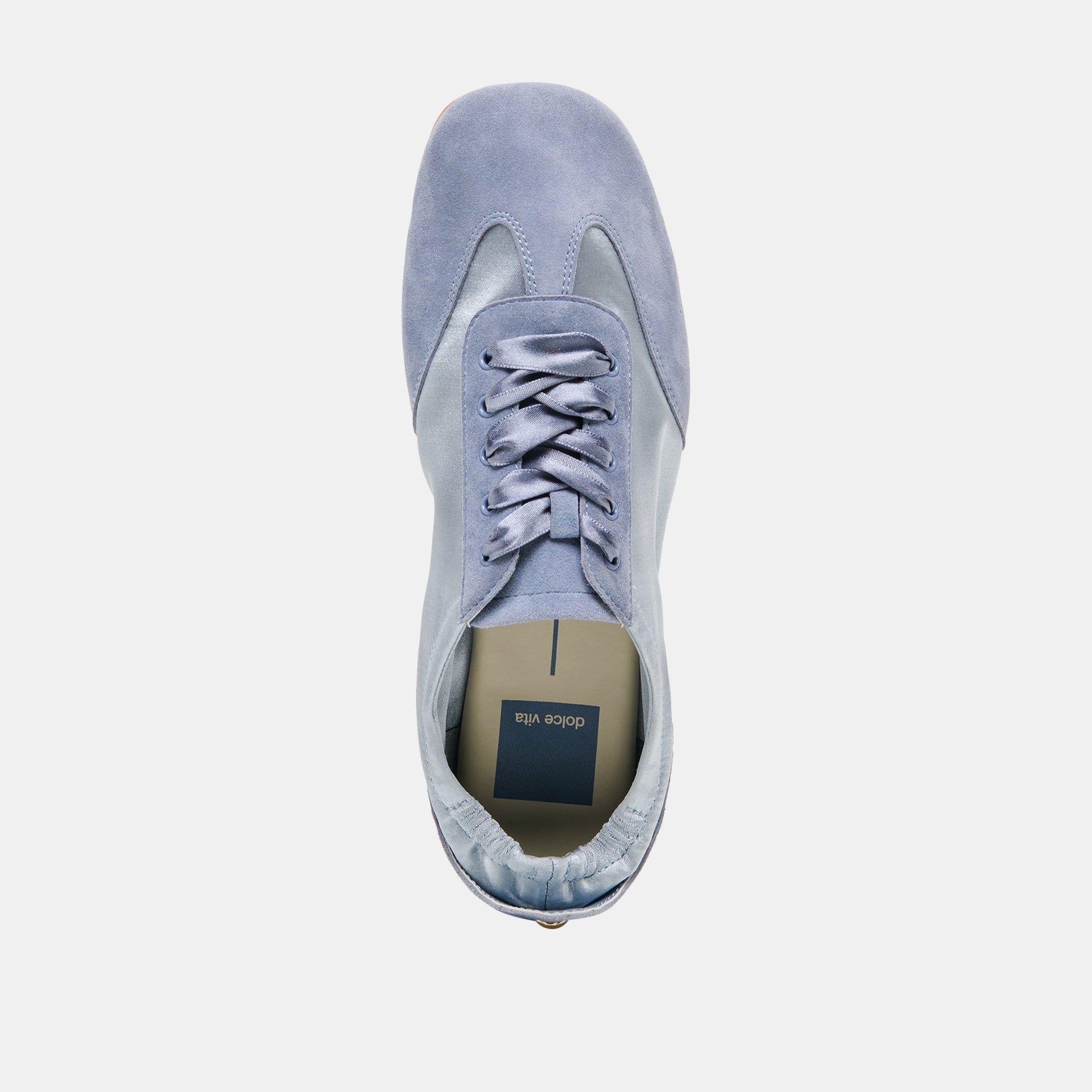 Itzy Periwinkle Satin Sneakers