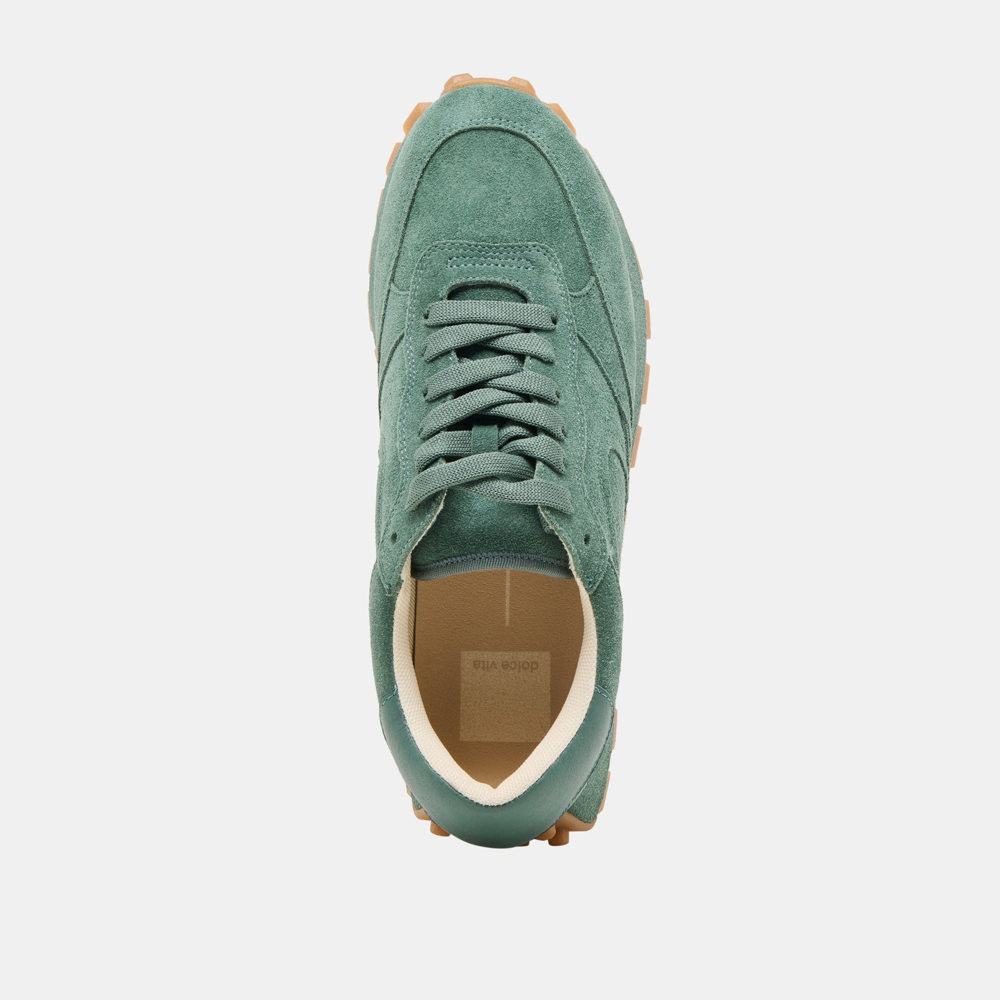 Tricia Dk Green Suede Sneakers