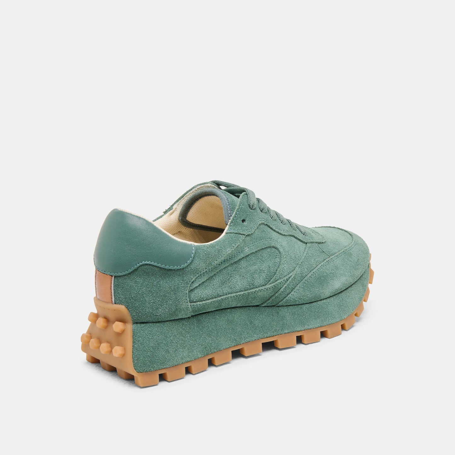 Tricia Dk Green Suede Sneakers