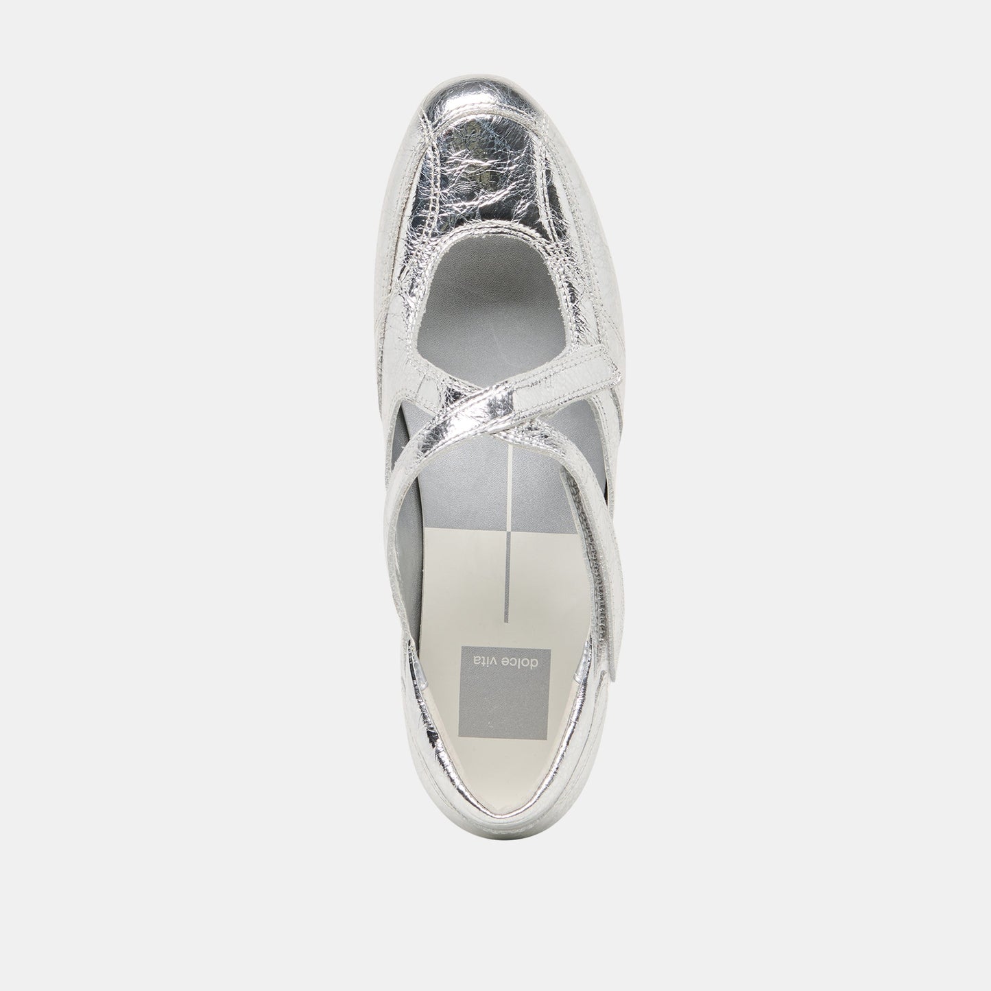 YONO Silver Distressed Leather Ballet Sneaker Flats