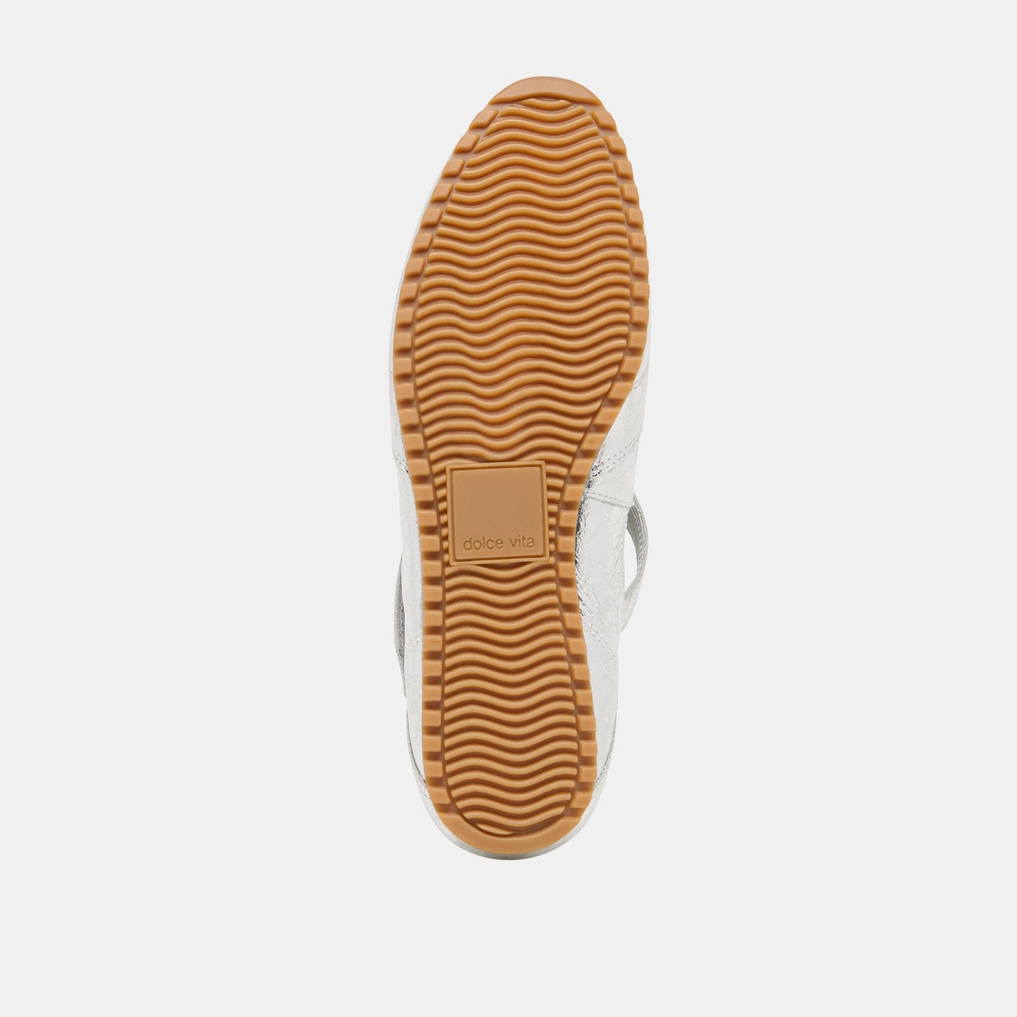 YONO Silver Distressed Leather Ballet Sneaker Flats