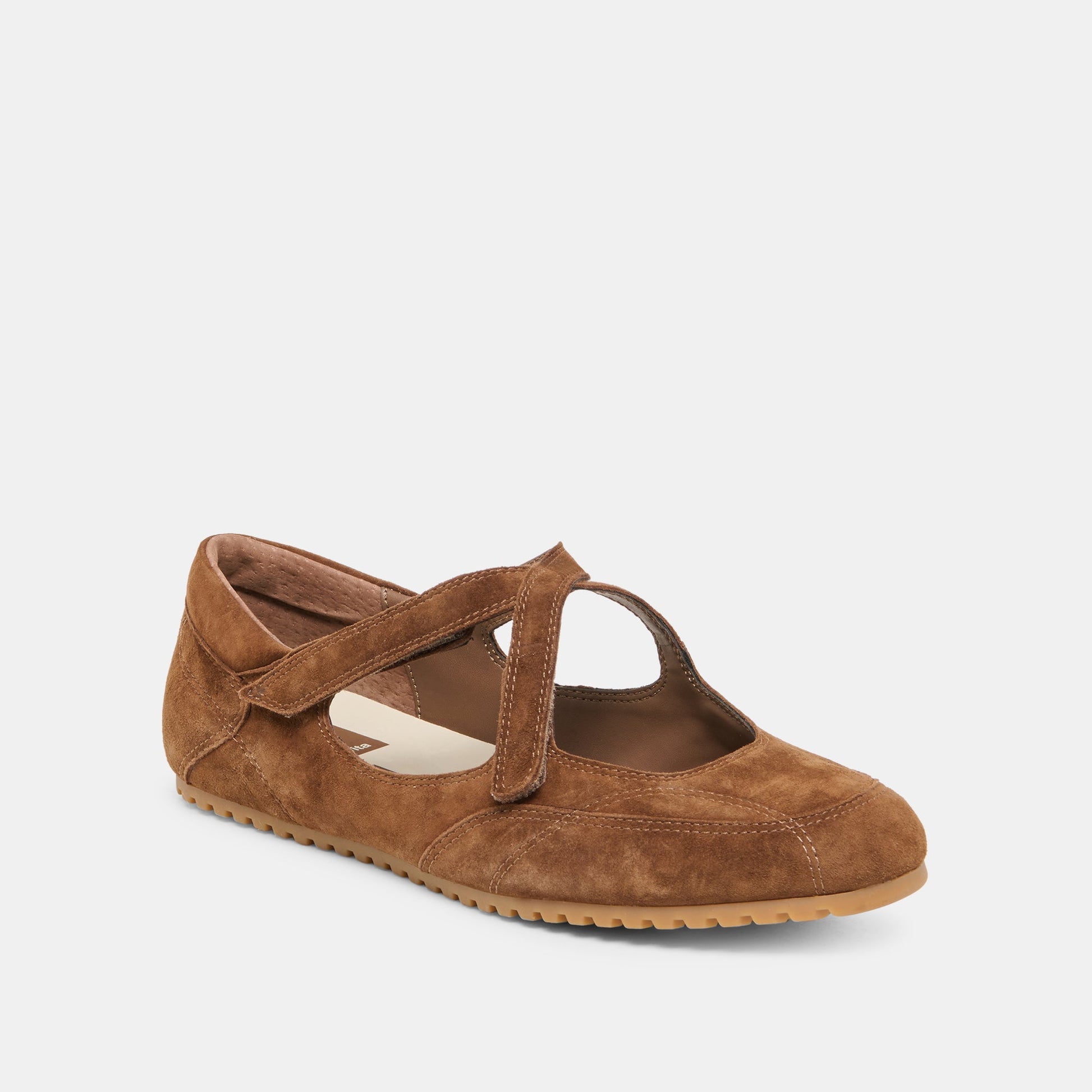 YONO Cocoa Suede Ballet Sneaker Flats