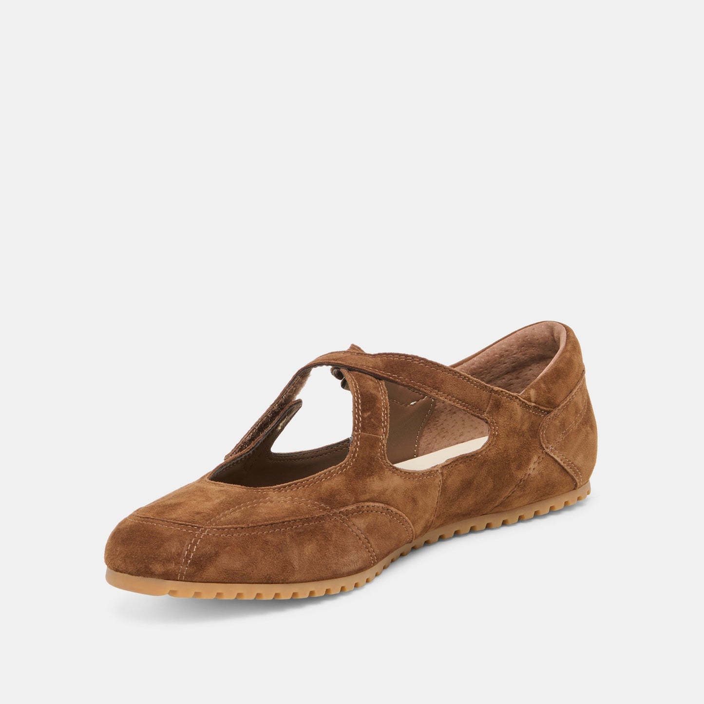 YONO Cocoa Suede Ballet Sneaker Flats
