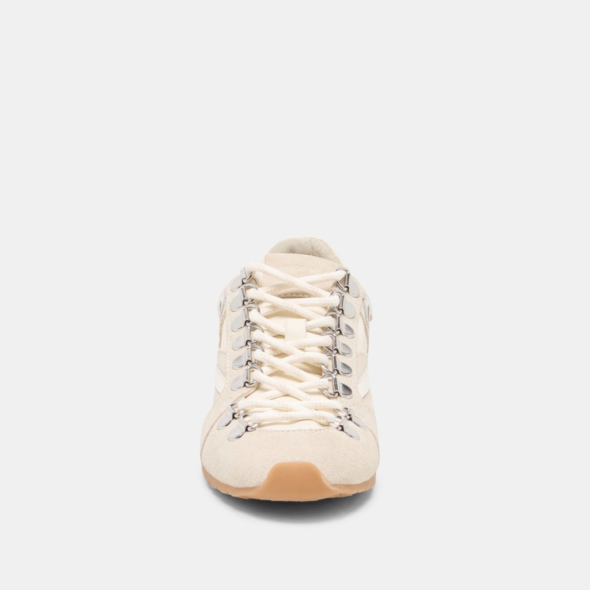 DEACON Ivory Suede Lace-Up Sneakers