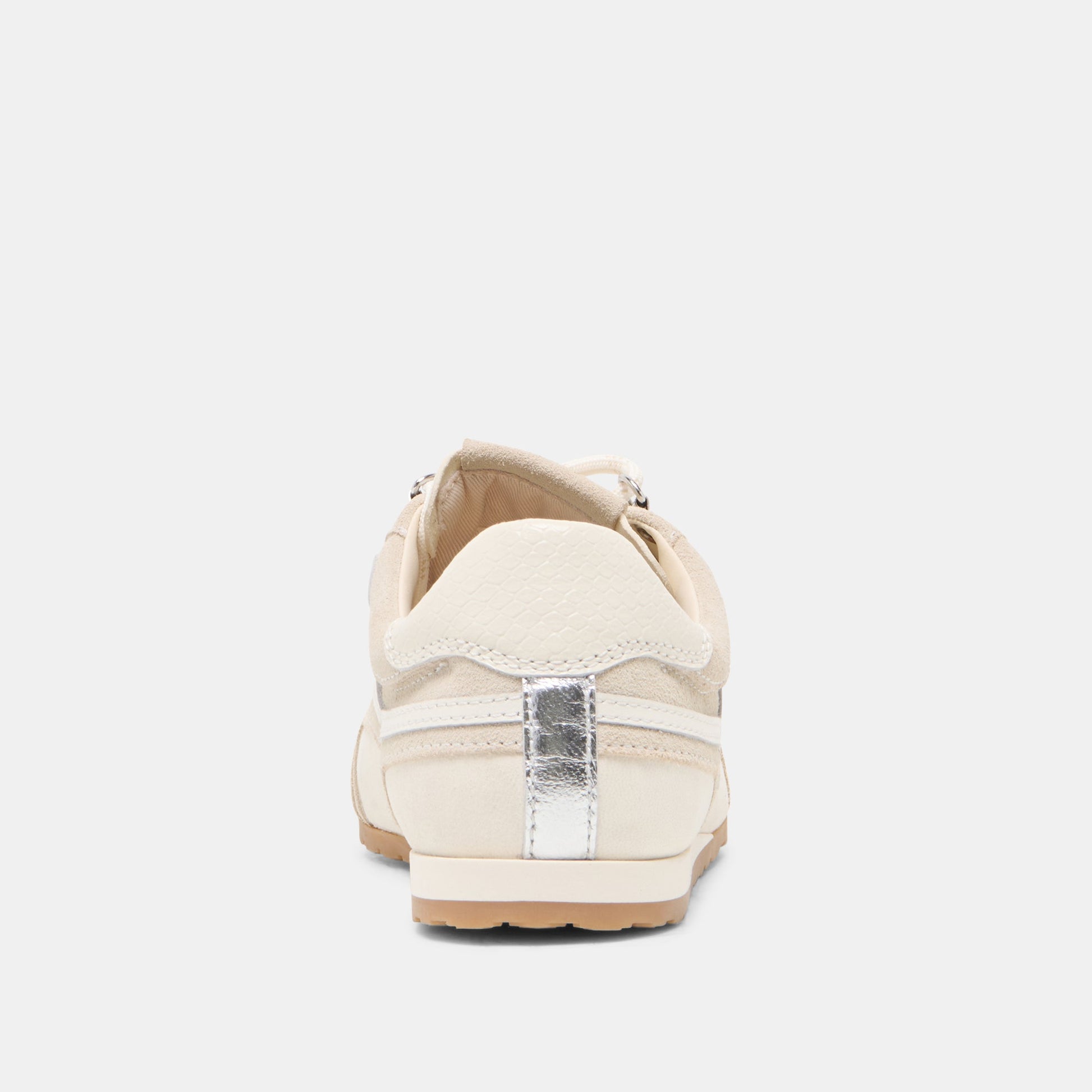 DEACON Ivory Suede Lace-Up Sneakers