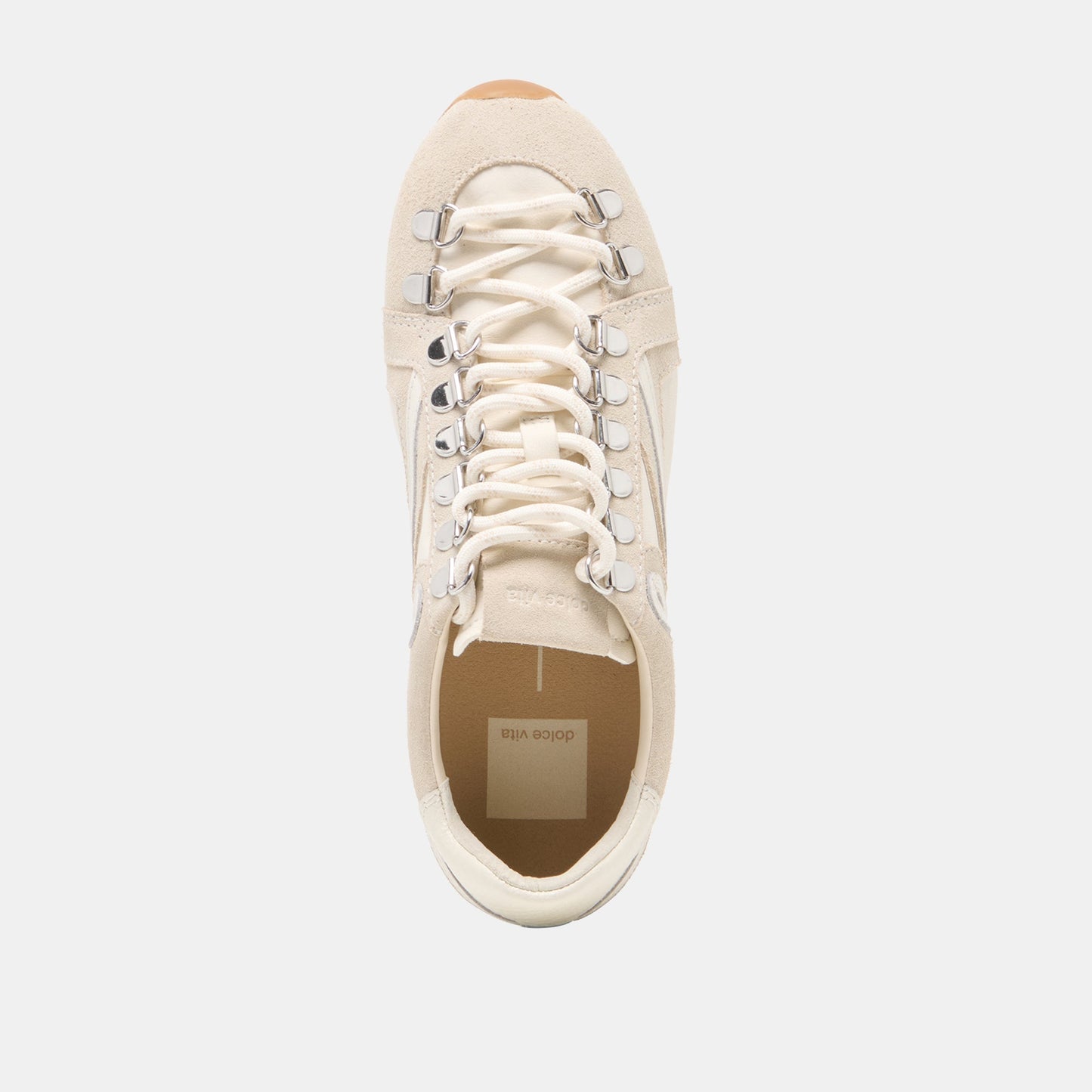 DEACON Ivory Suede Lace-Up Sneakers