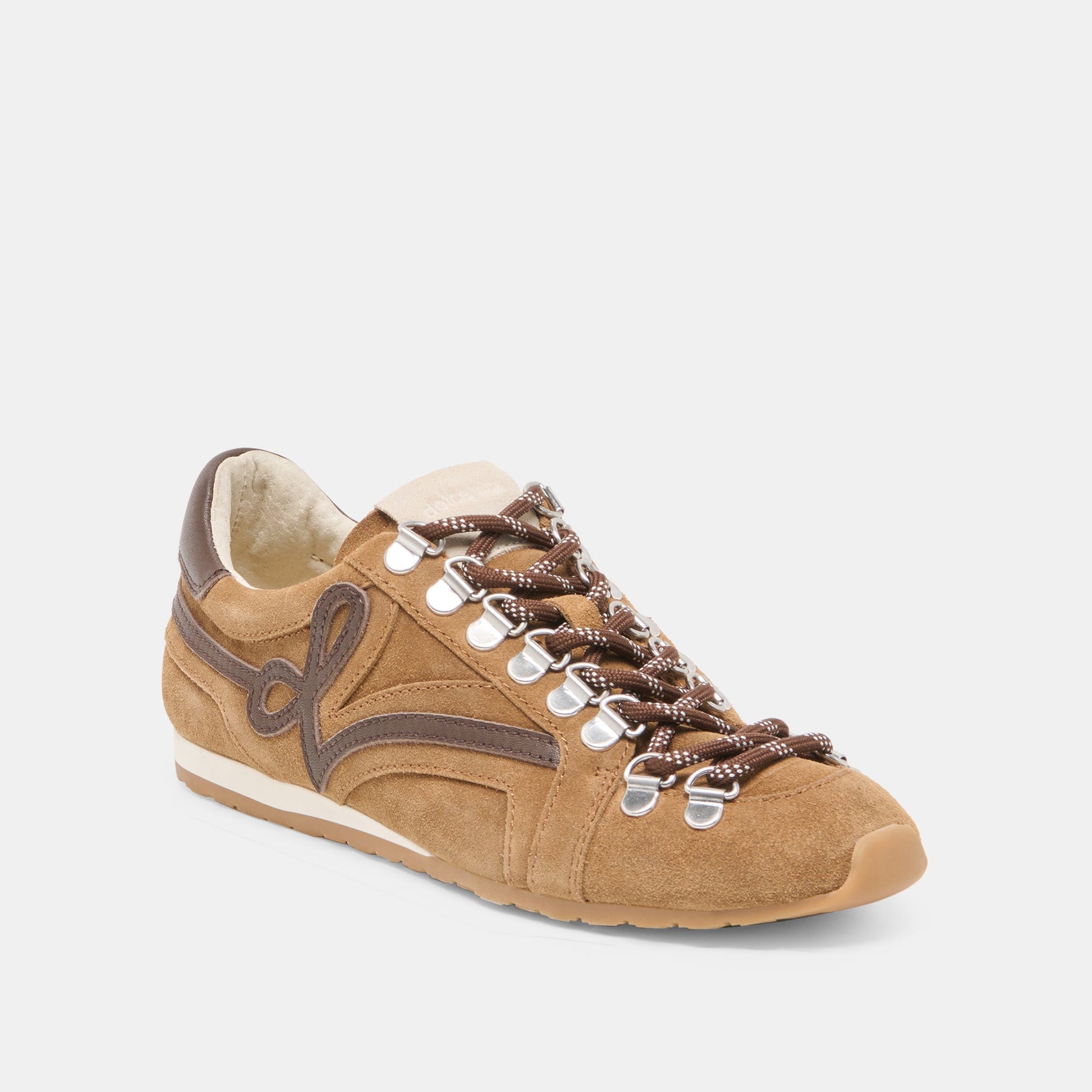 DEACON Lt Brown Suede Lace-Up Sneakers