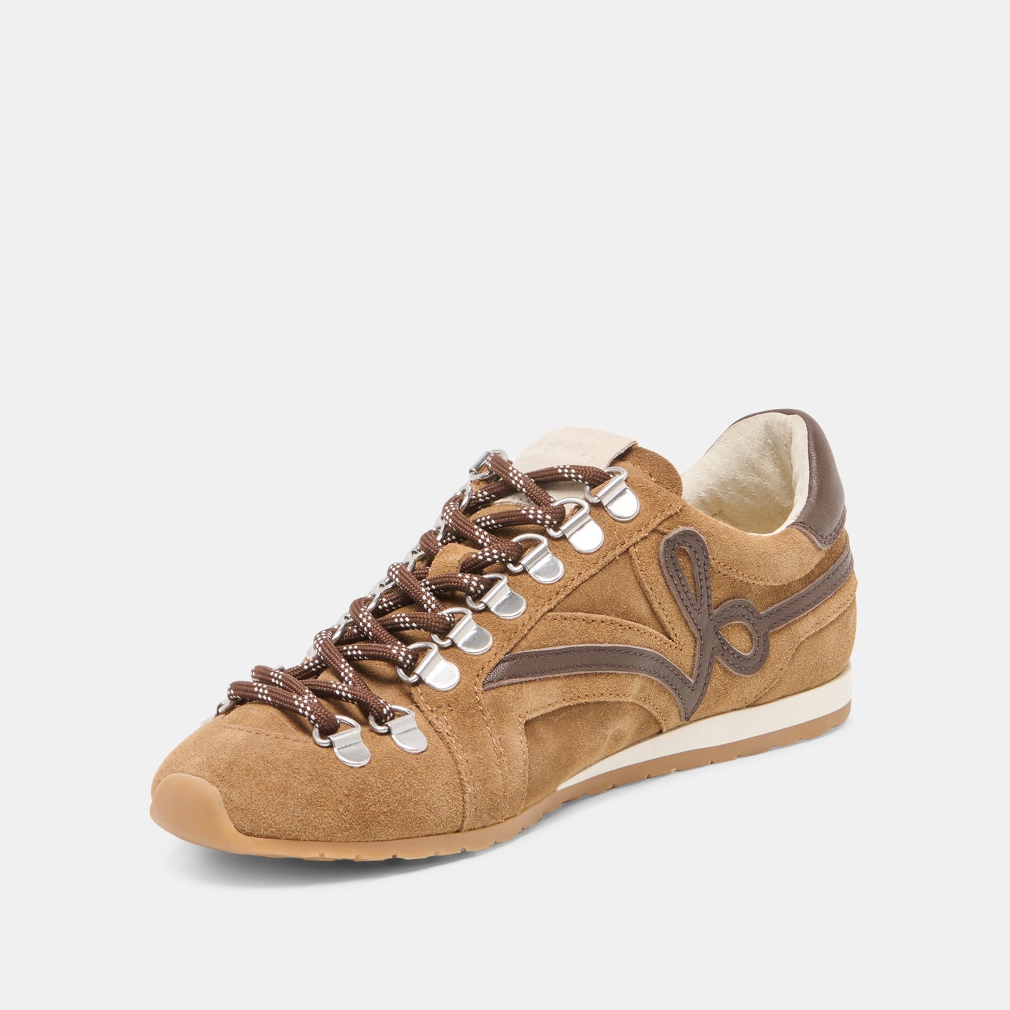 DEACON Lt Brown Suede Lace-Up Sneakers
