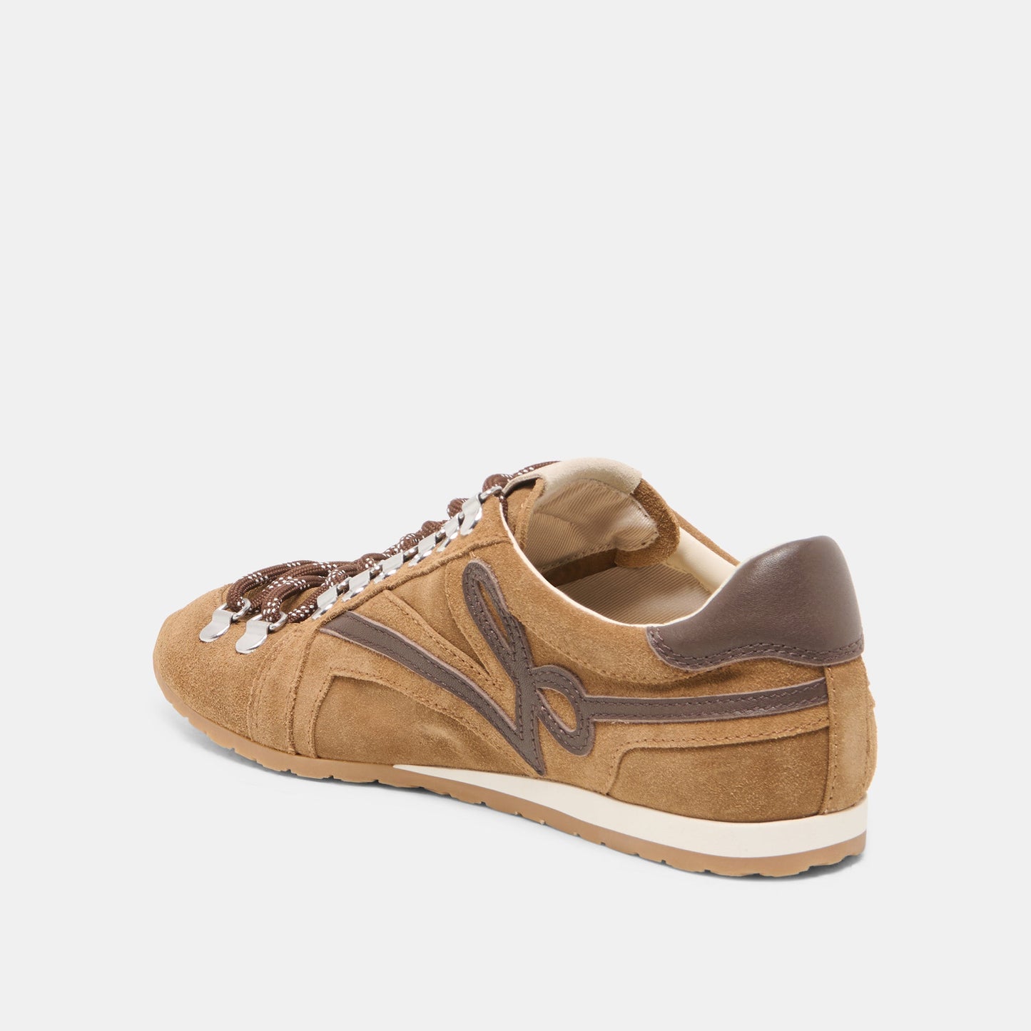 DEACON Lt Brown Suede Lace-Up Sneakers