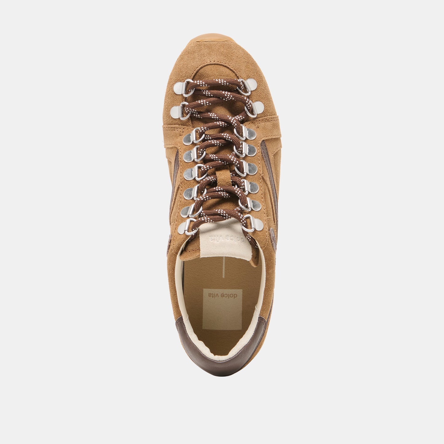 DEACON Lt Brown Suede Lace-Up Sneakers