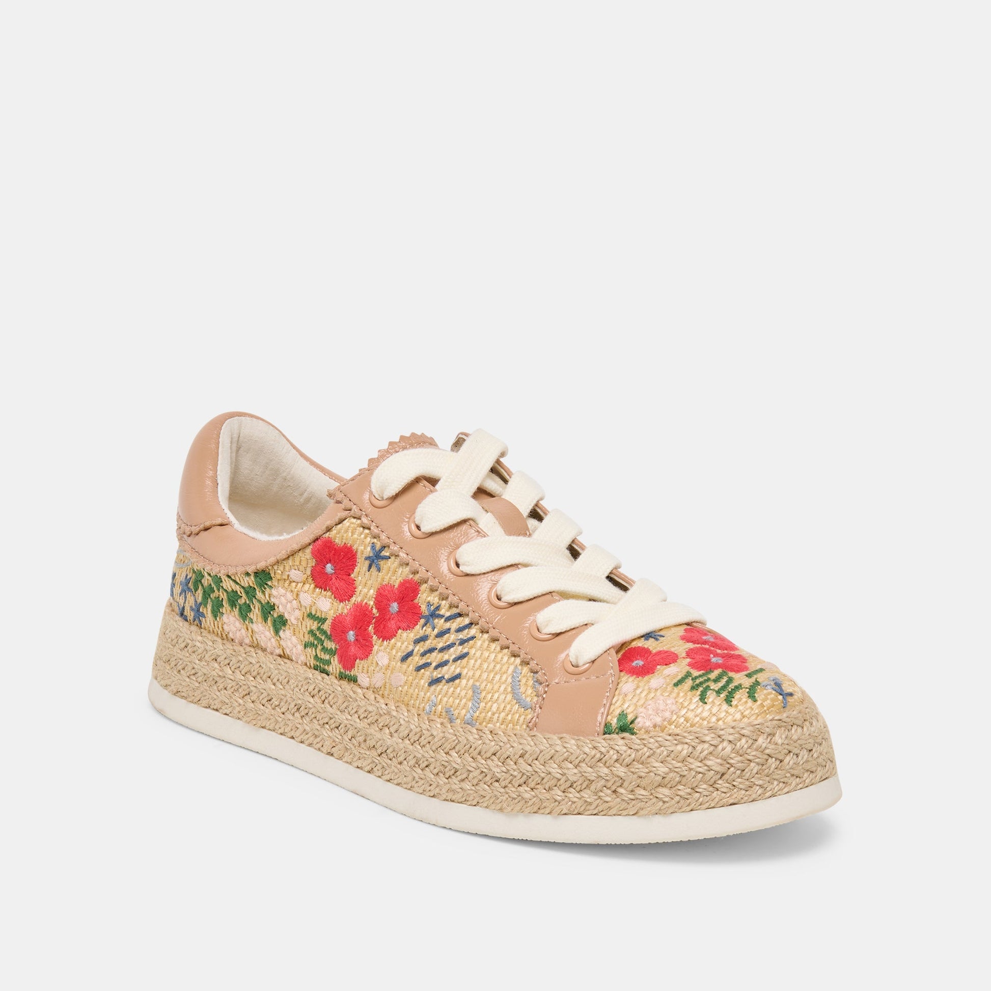 Azalia Sand Floral Raffia Heels
