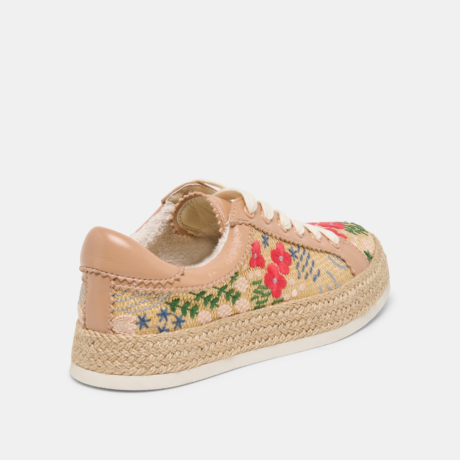Azalia Sand Floral Raffia Heels