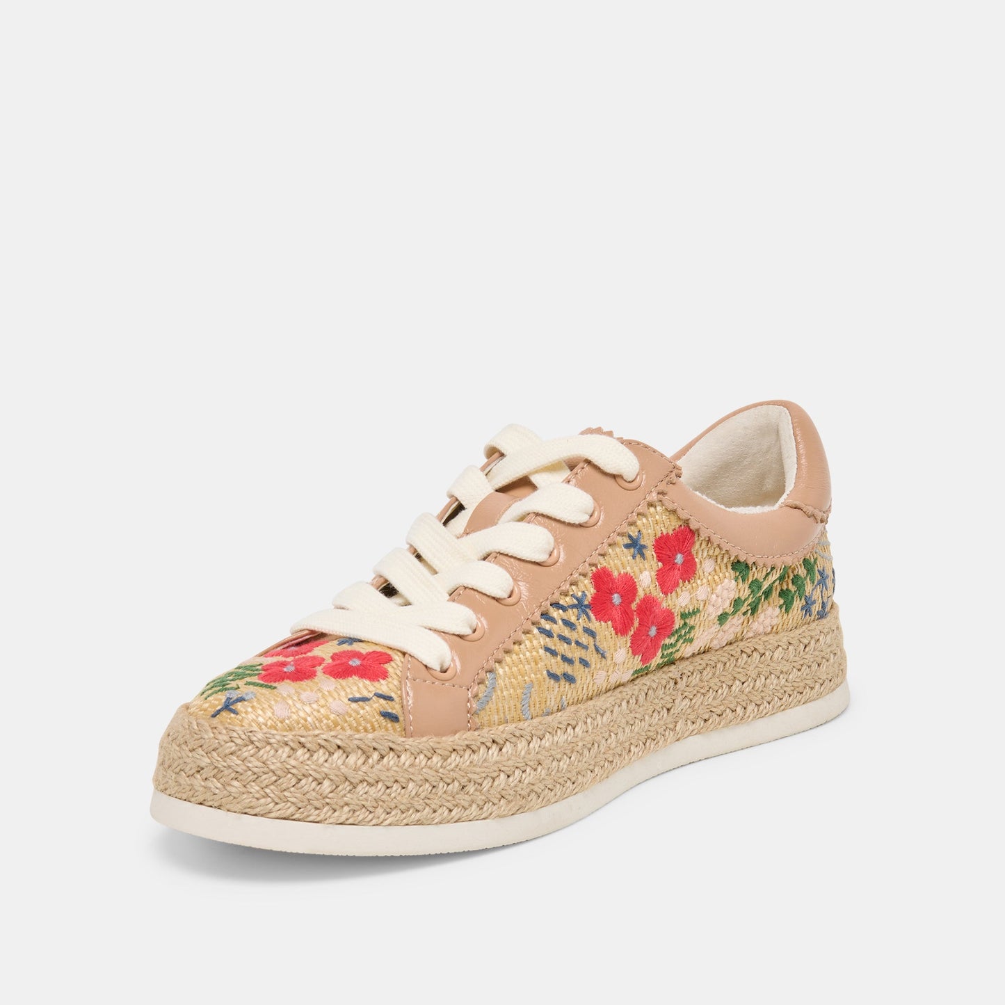 Azalia Sand Floral Raffia Heels