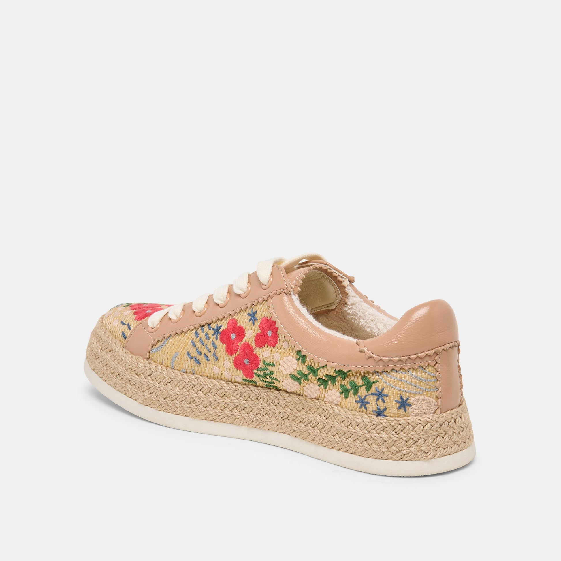 Azalia Sand Floral Raffia Heels
