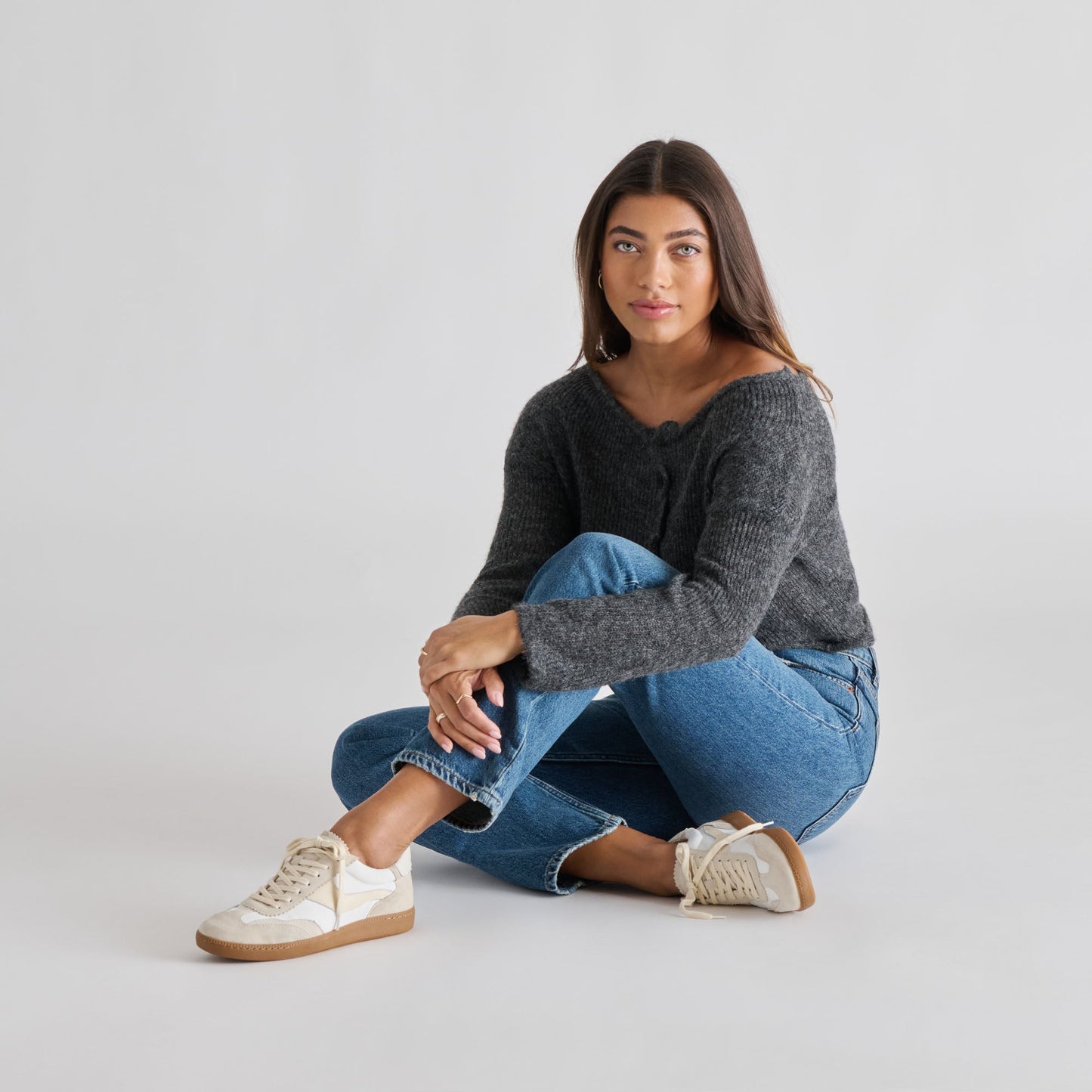 Notice White Dune Nylon Sneakers