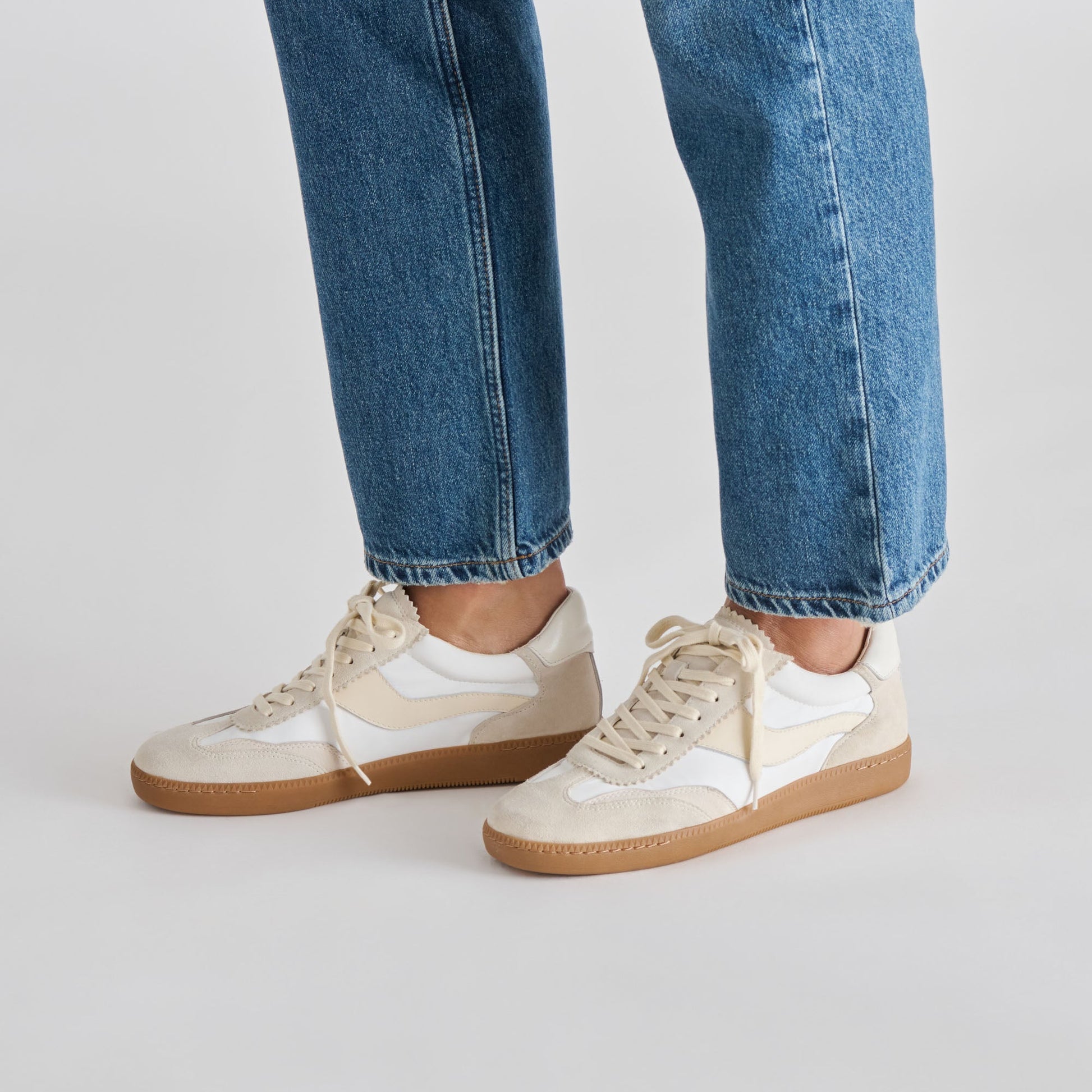 Notice White Dune Nylon Sneakers