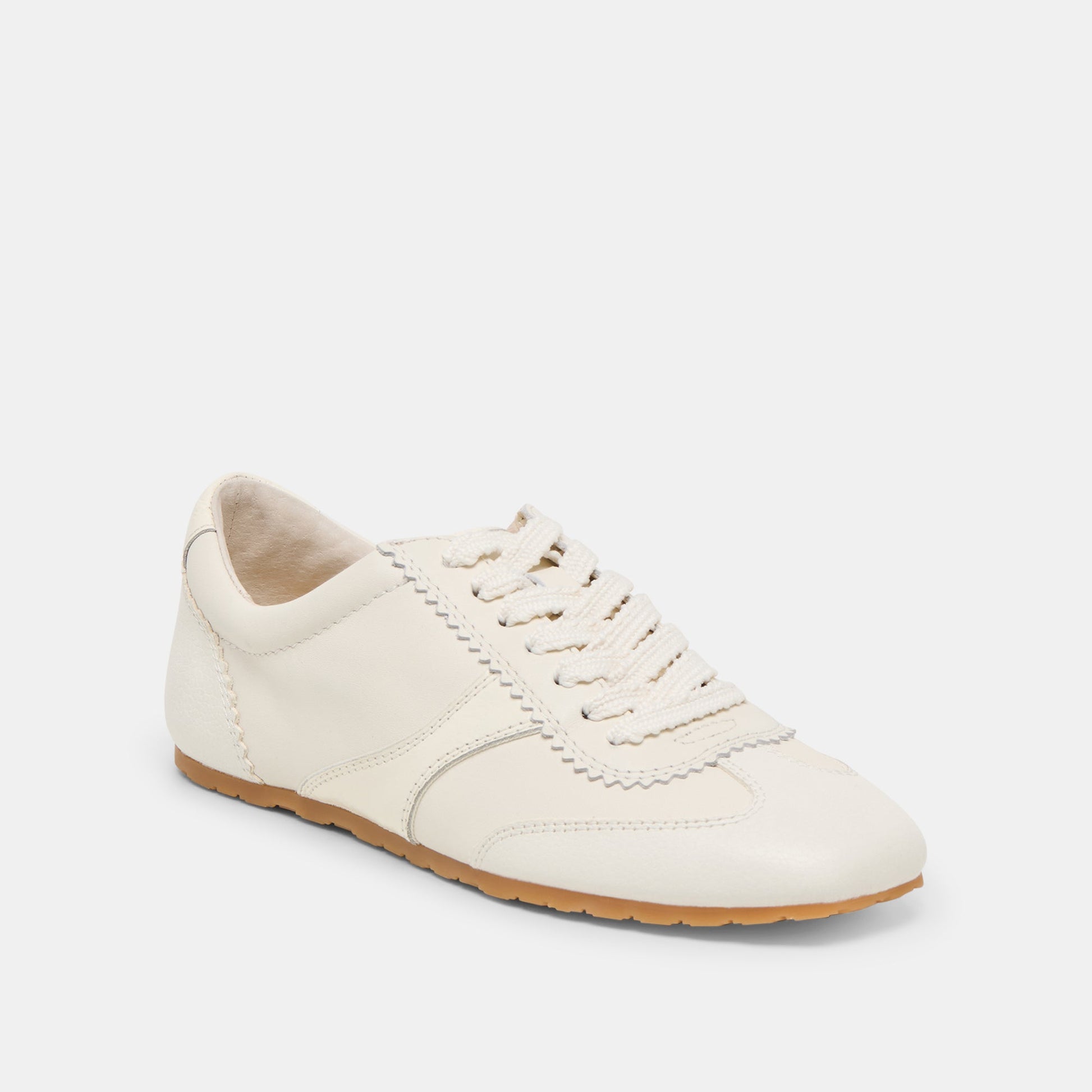 Dorie White Leather Sneakers