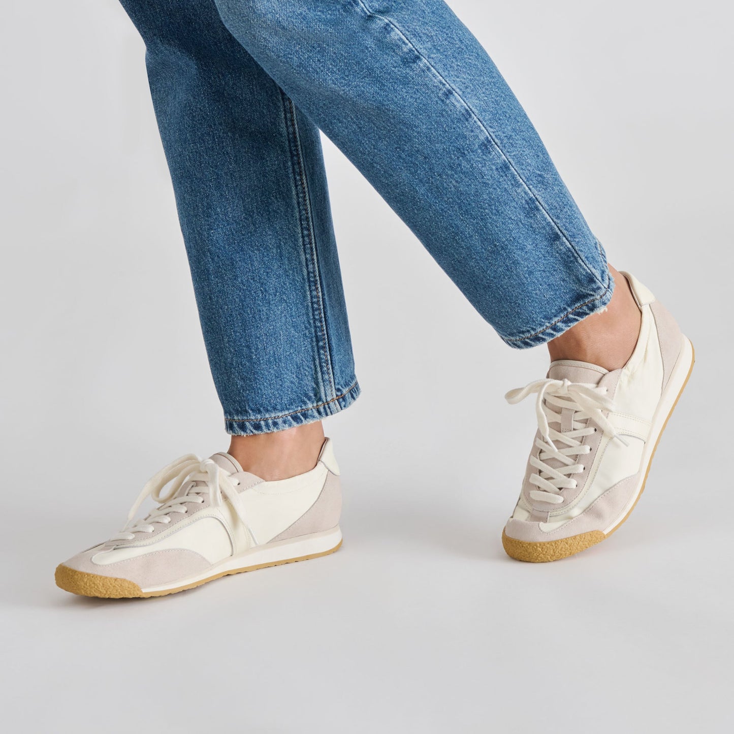 Sariya White Nylon Sneakers