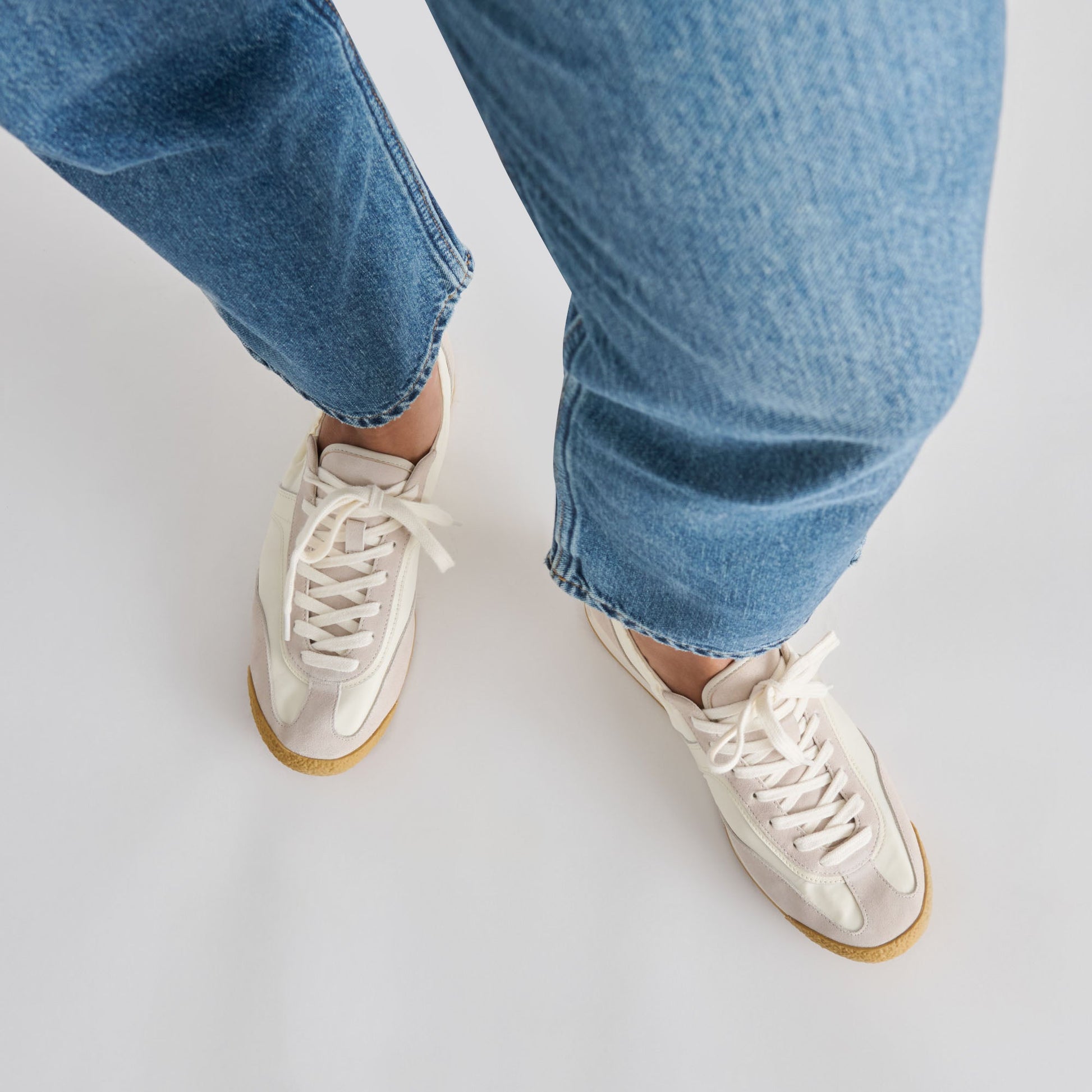 Sariya White Nylon Sneakers