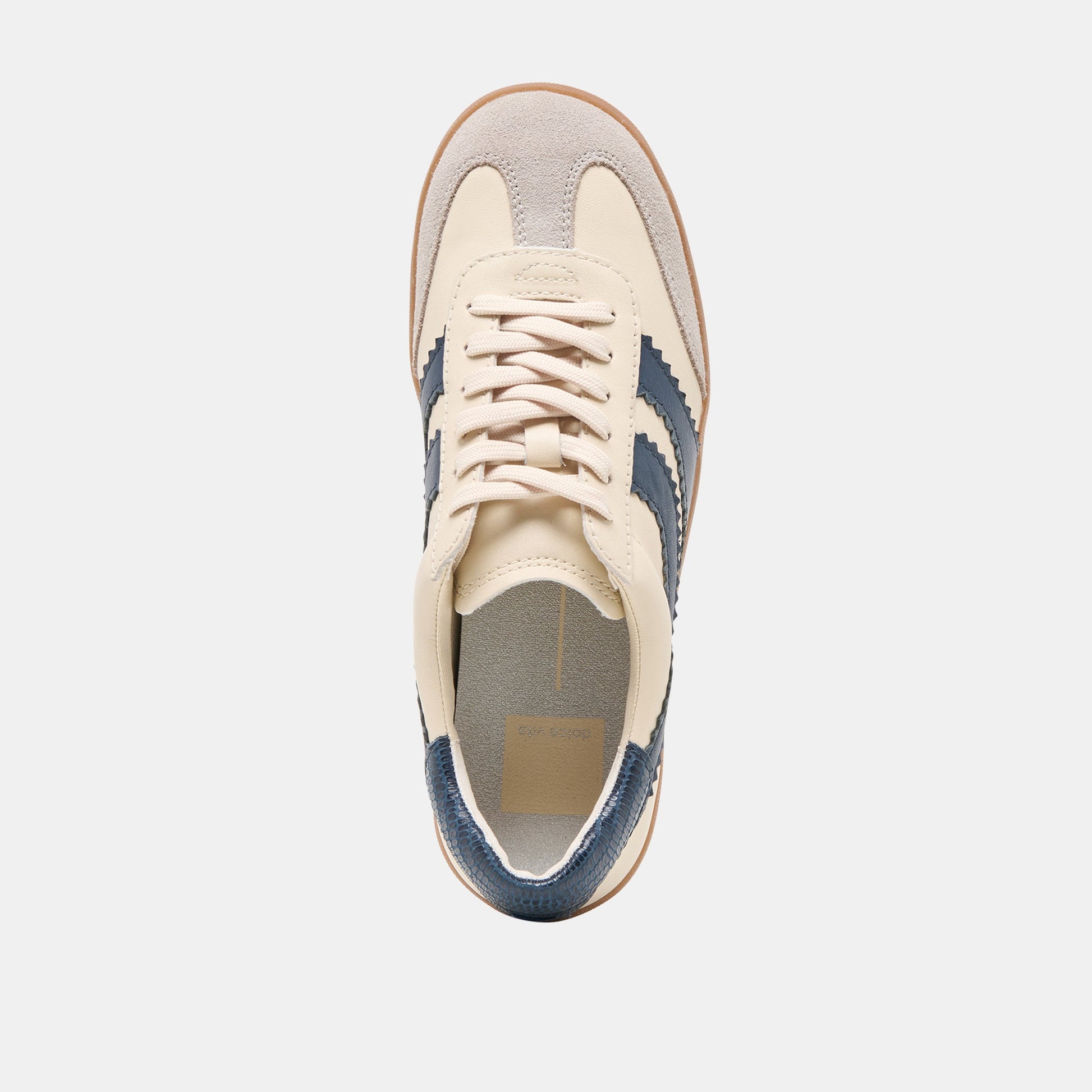 Merit White Navy Leather Sneakers