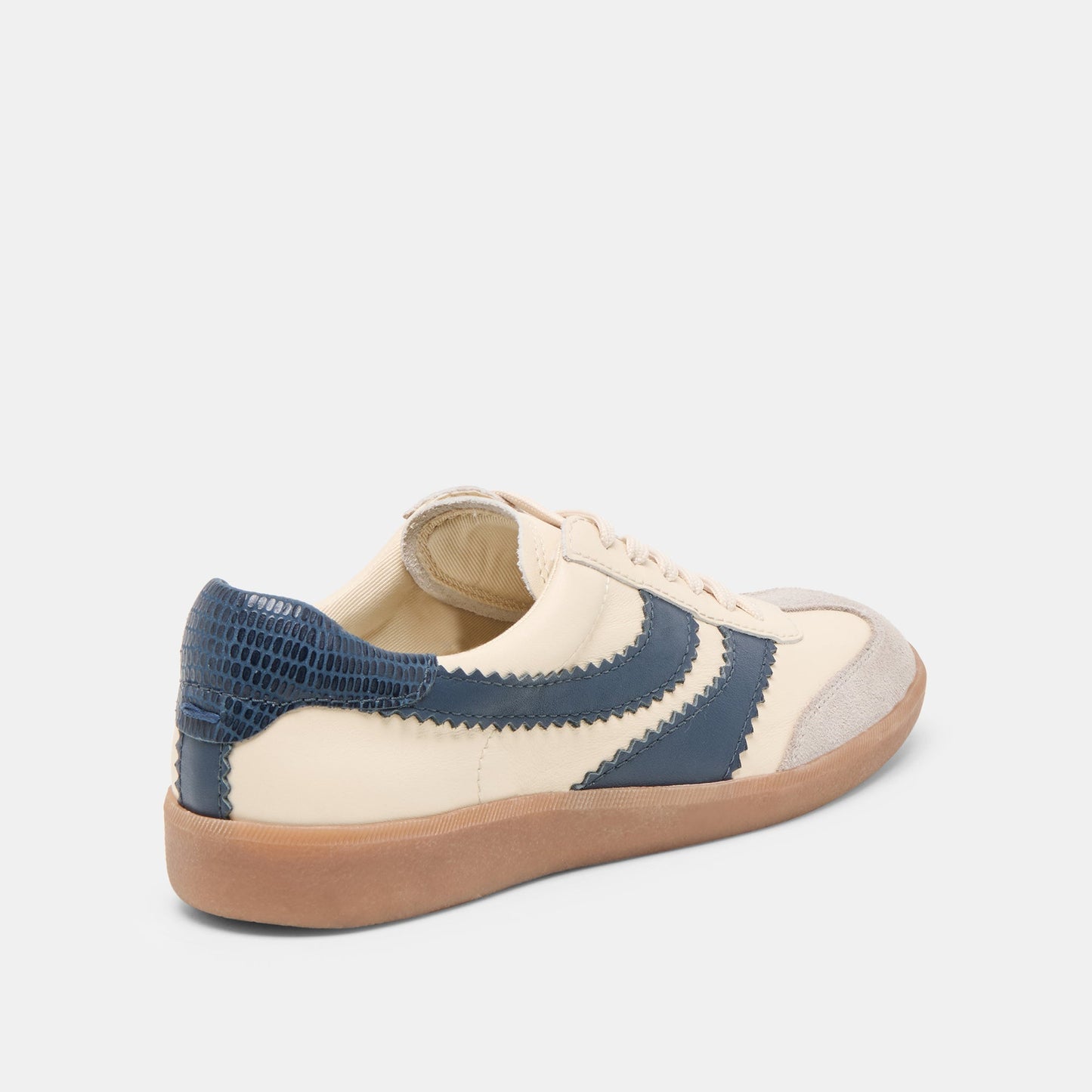 Merit White Navy Leather Sneakers