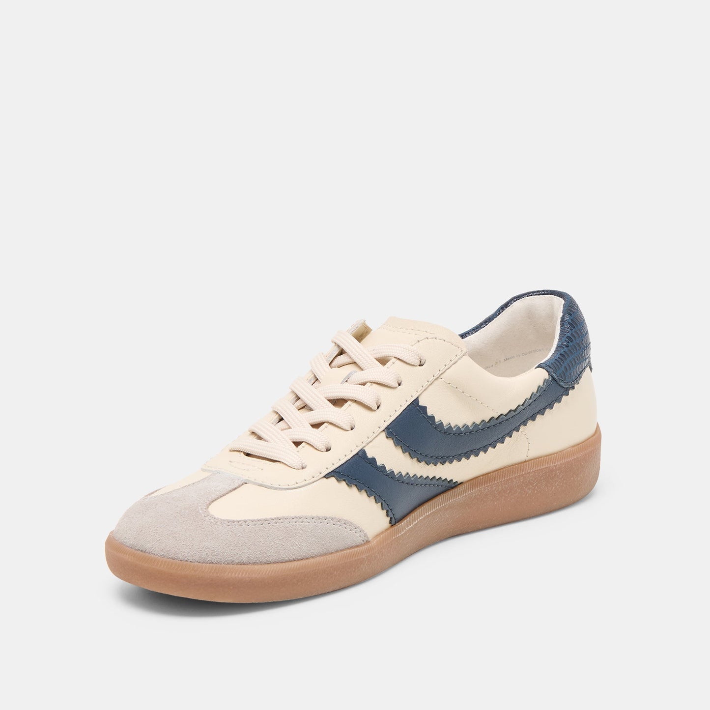 Merit White Navy Leather Sneakers