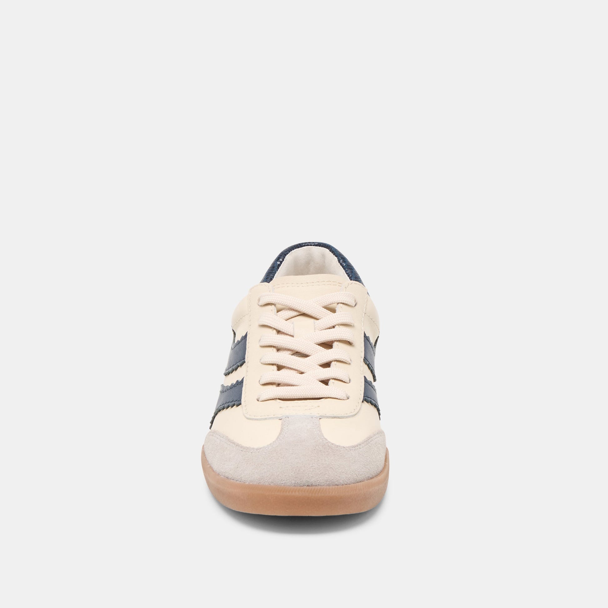 Merit White Navy Leather Sneakers